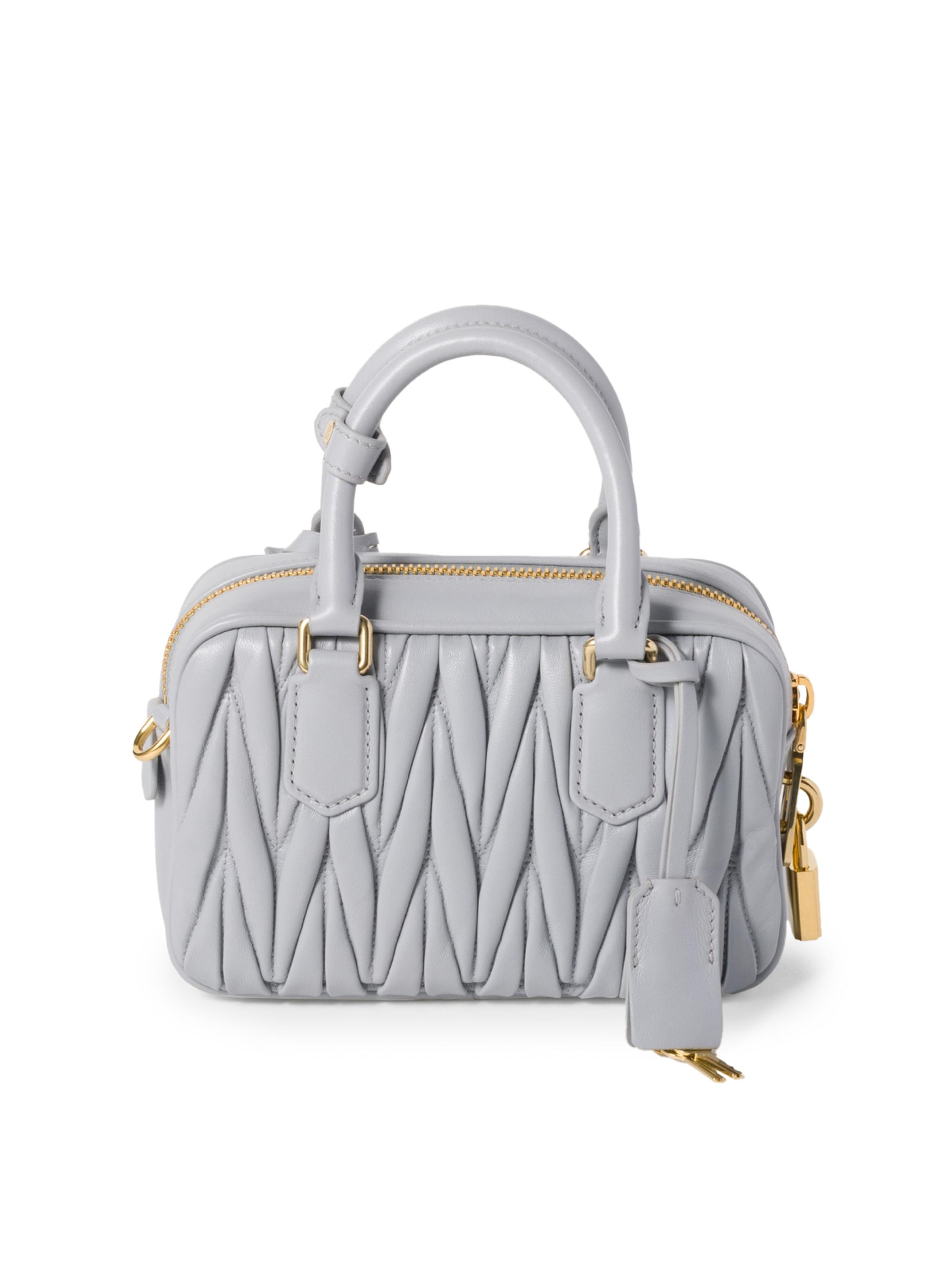 Miu Miu Arcadie Matelassé Nappa Leather Top Handle Bag | Saks