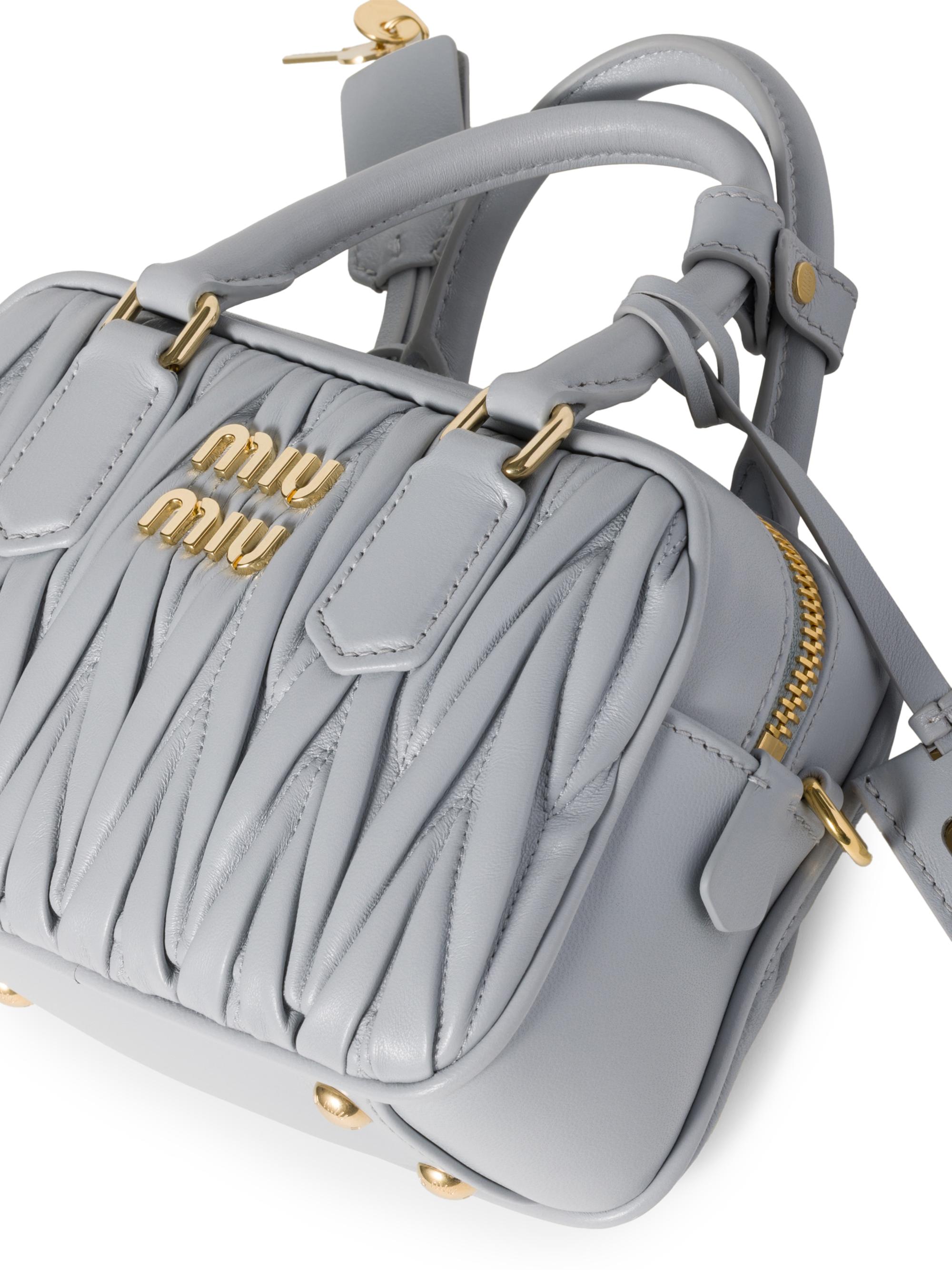 Miu Miu Arcadie Matelassé Nappa Leather Top Handle Bag | Saks