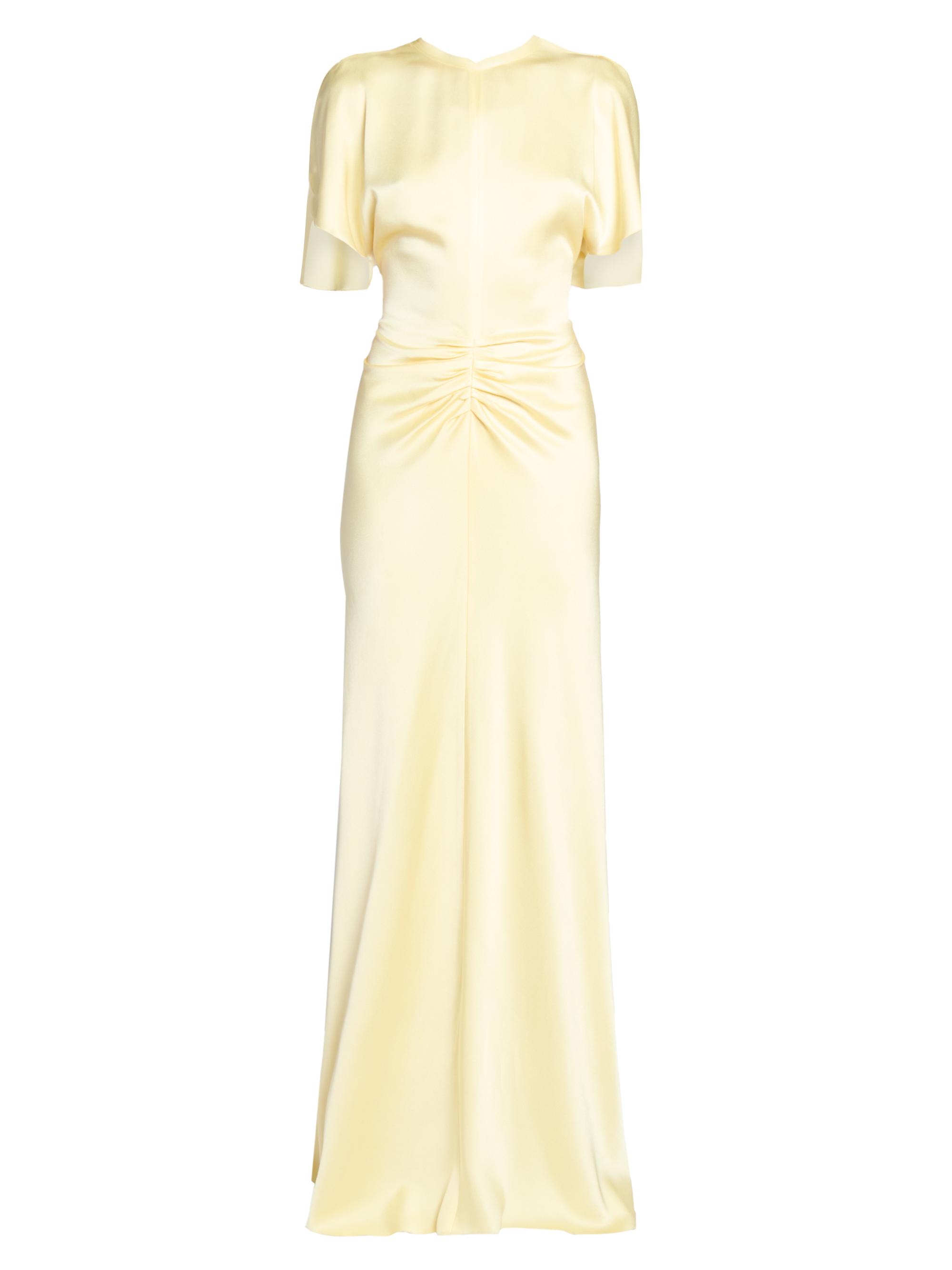 Victoria Beckham Women's Bella Satin Floor-Length Gown - Dark Olive