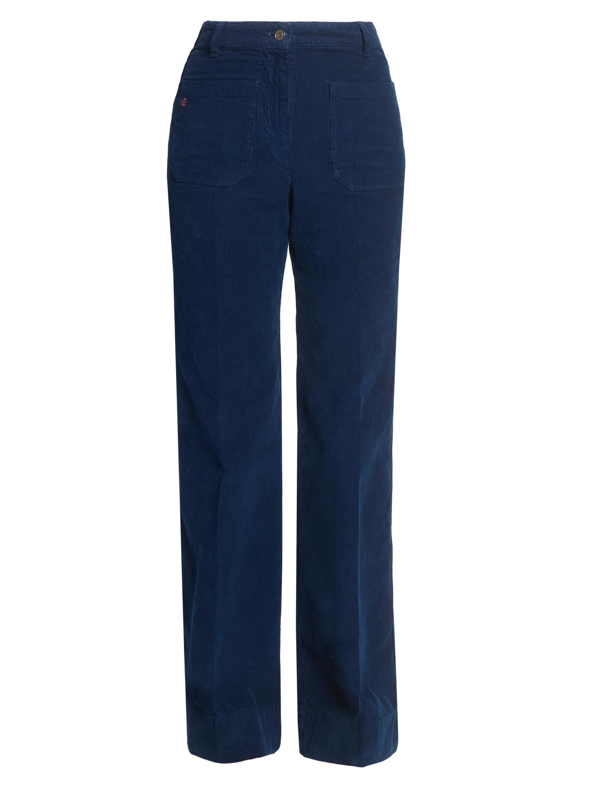 Victoria Beckham Women's Alina Corduroy High-Rise Straight-Leg Jeans - Indigo Garment Dye