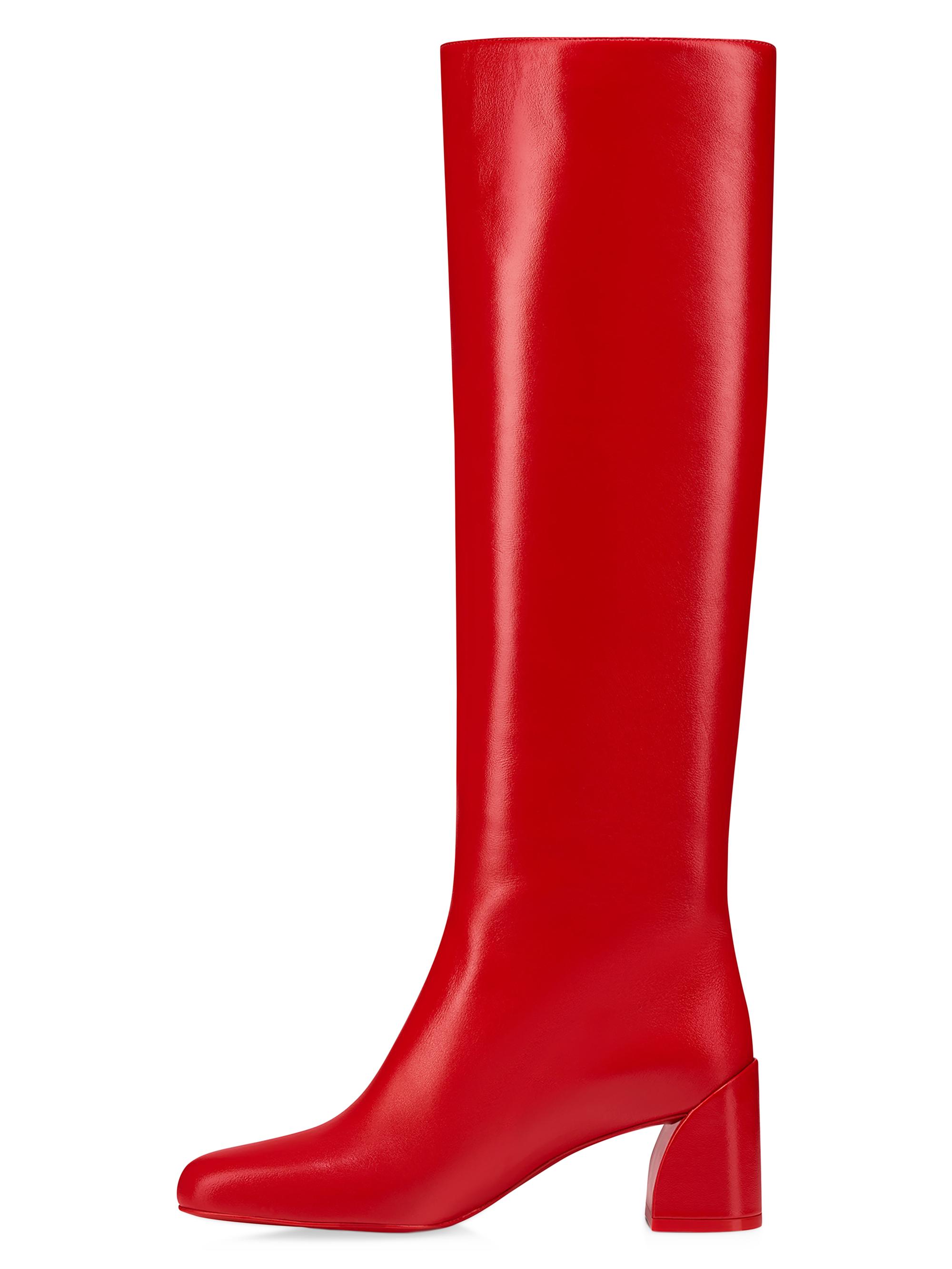 Christian Louboutin Janitta 55MM Leather Knee High Boots | Saks