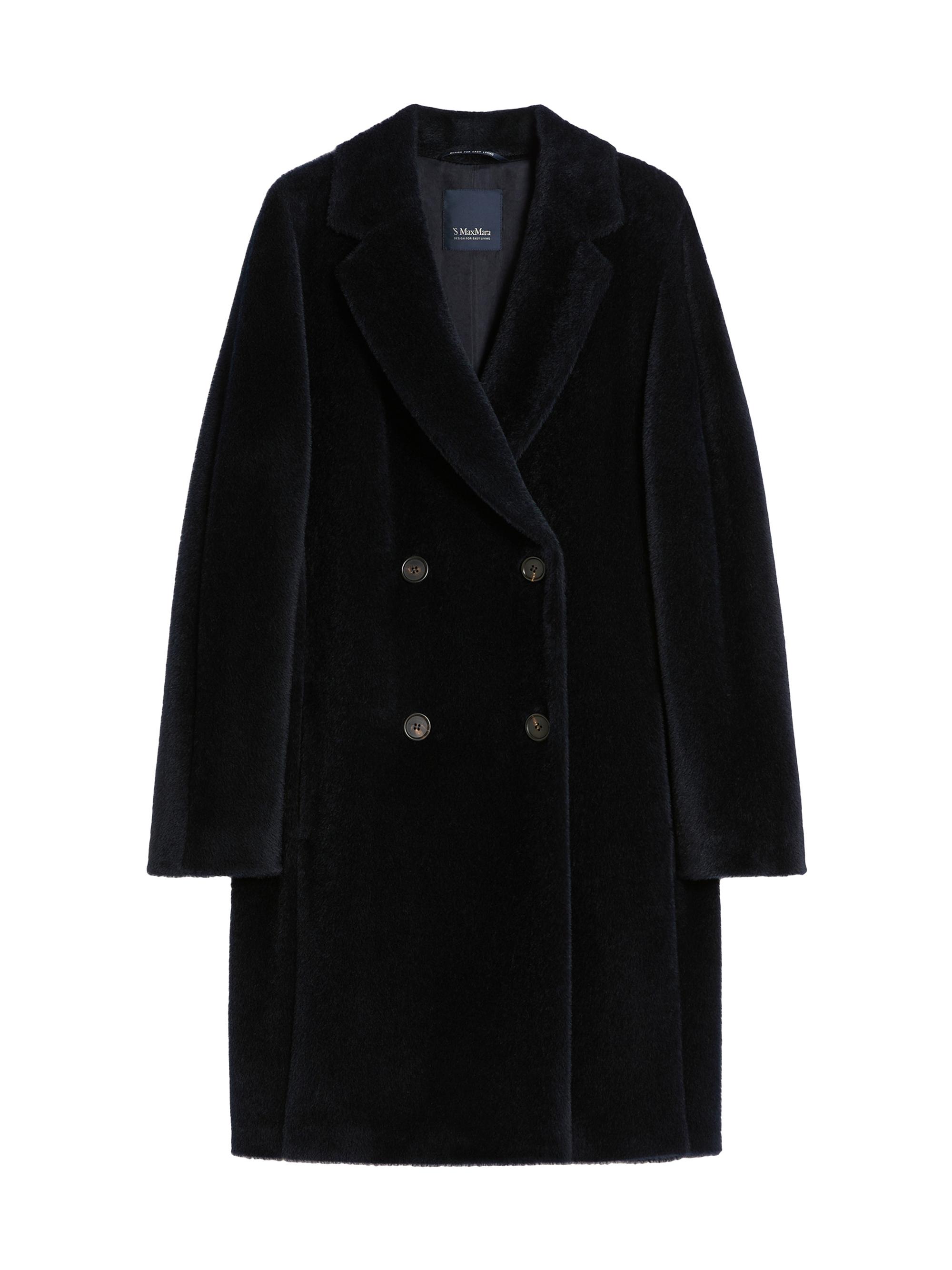 Max Mara Women's Roseto Alpaca Blend Double Breasted Coat - Midnightblue