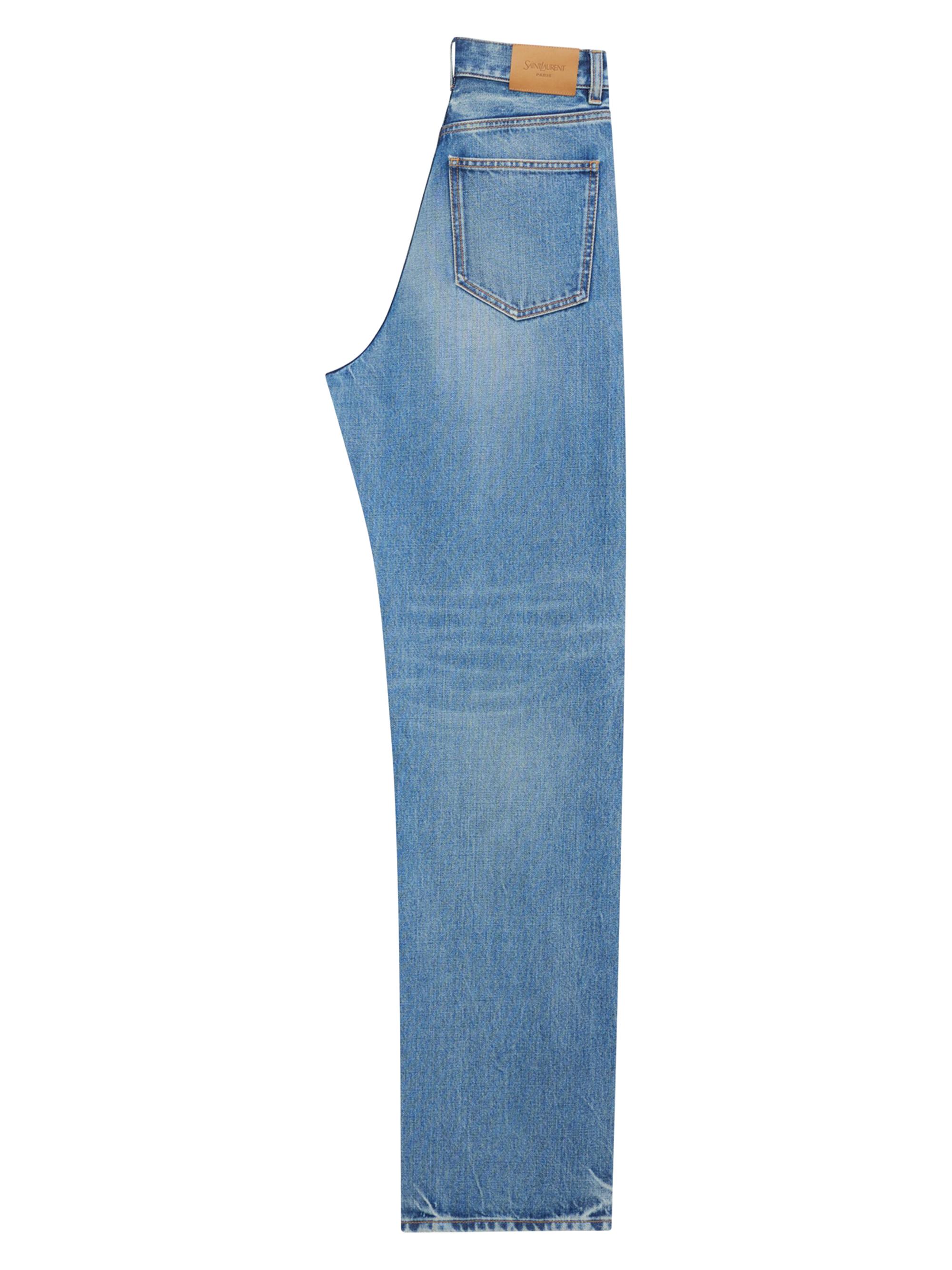 Saint Laurent V-Waist Long Baggy Jeans | Saks Fifth Avenue