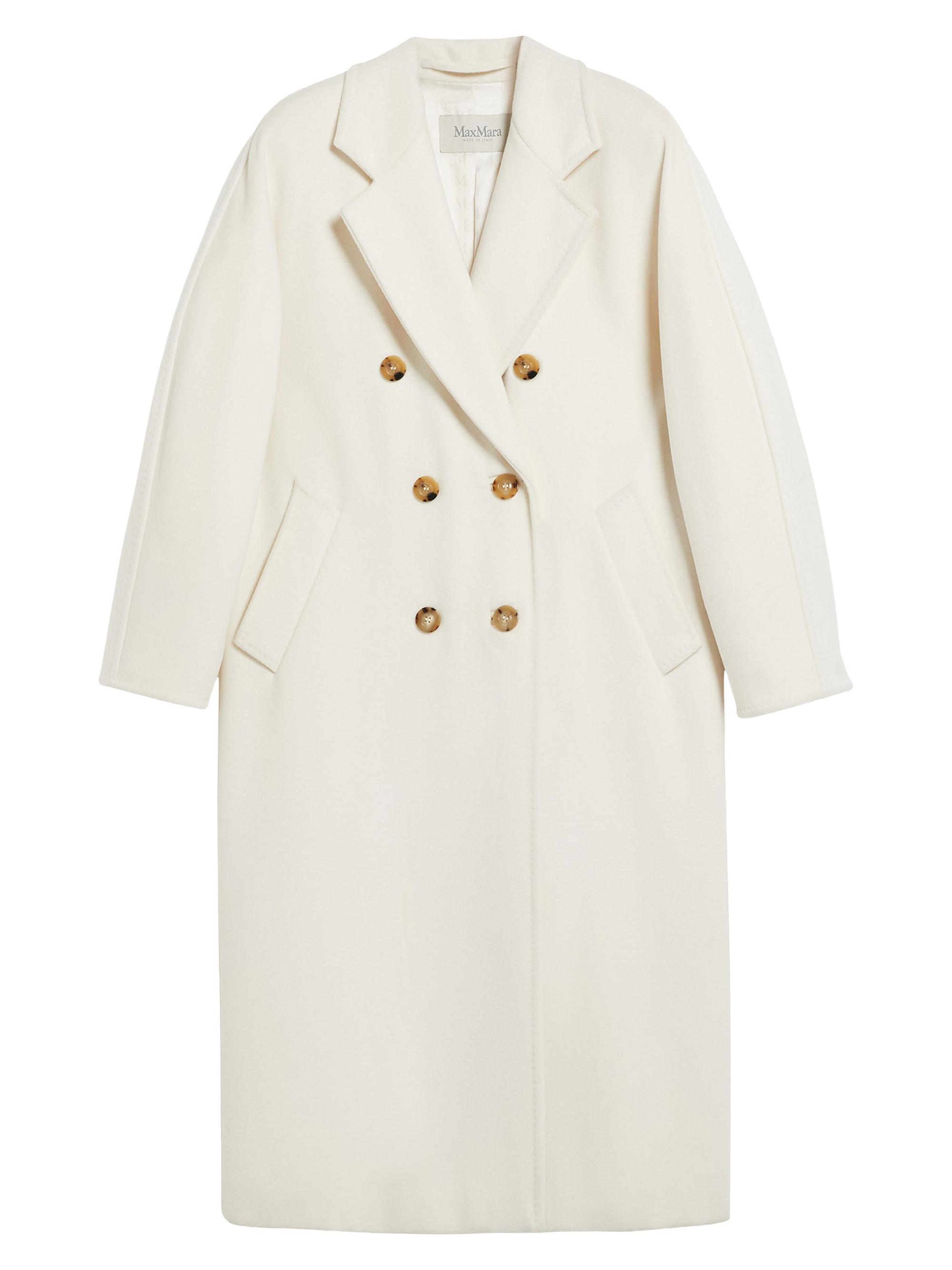 Max Mara Women's 10101 Icon Madame Wool Cashmere Double-Breasted Coat - White