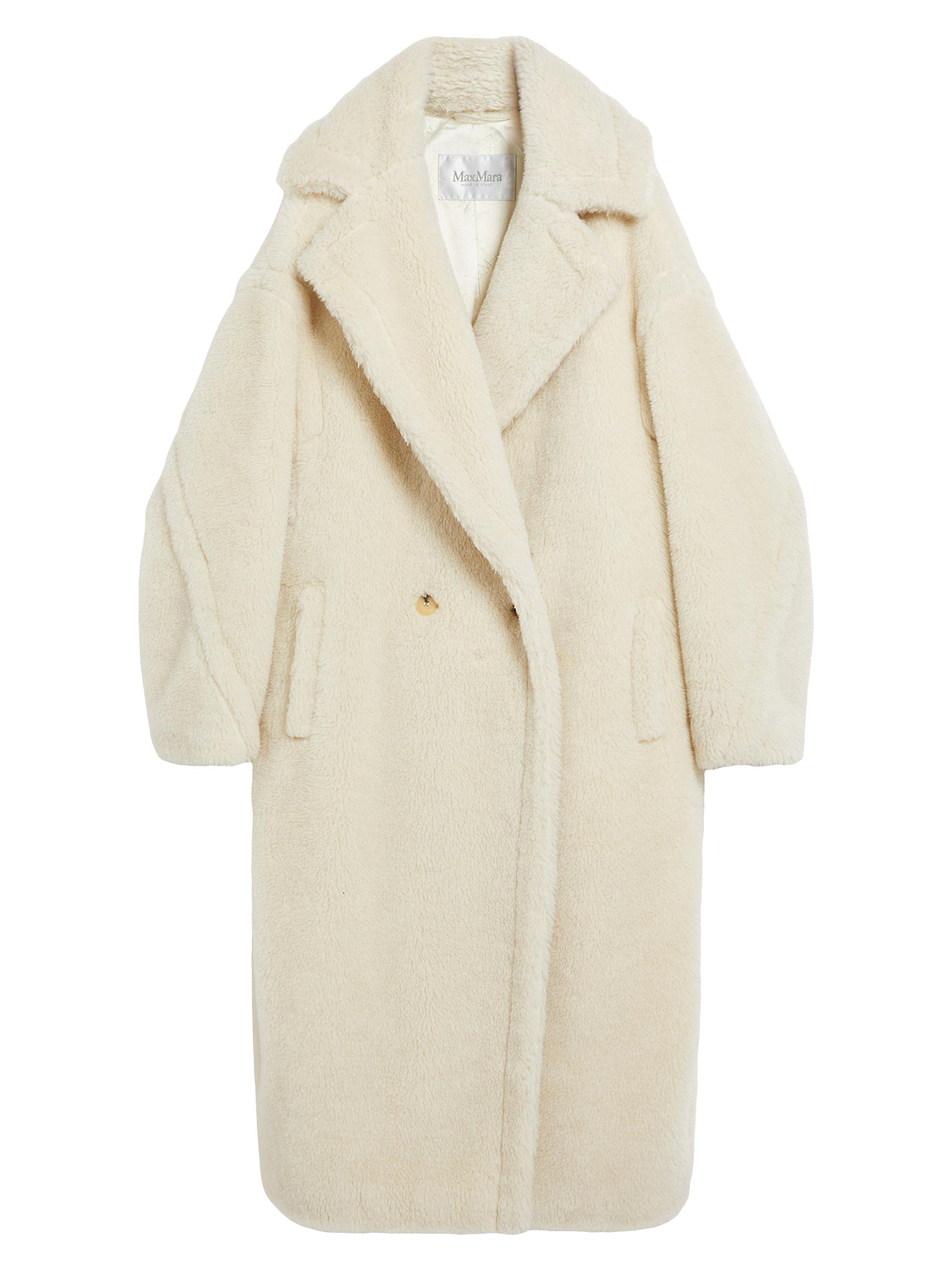 Max Mara Women's Teddy Bear Icon Coat in Wool and Alpaca - White