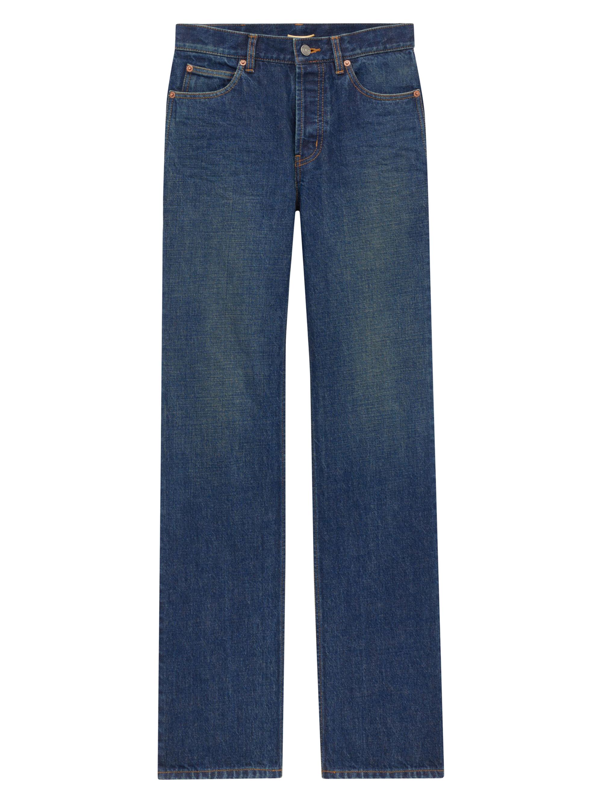 Saint Laurent V-Waist Long Baggy Jeans | Saks Fifth Avenue