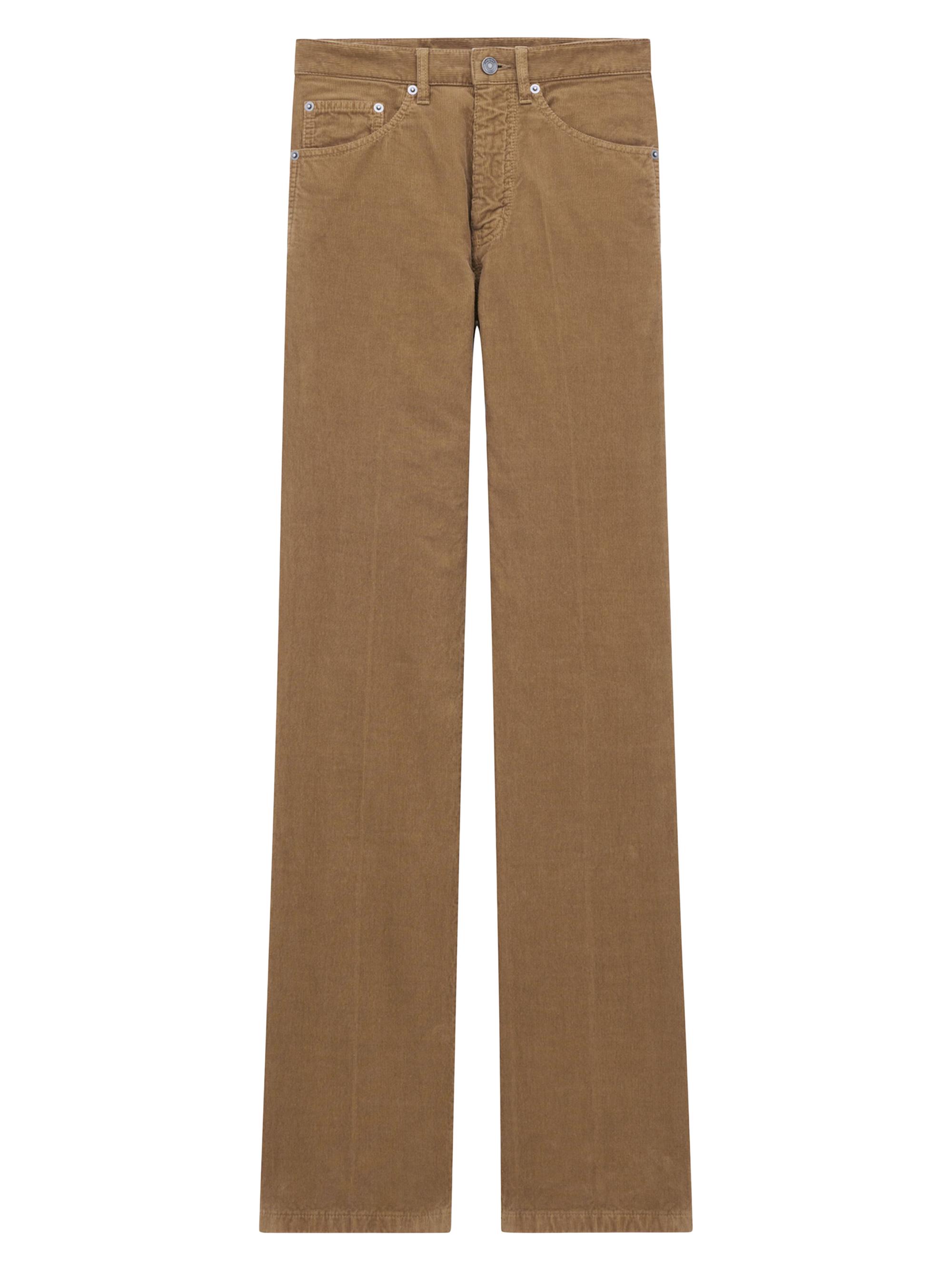 Saint Laurent Women's Clyde Pants in Corduroy - Fall Beige