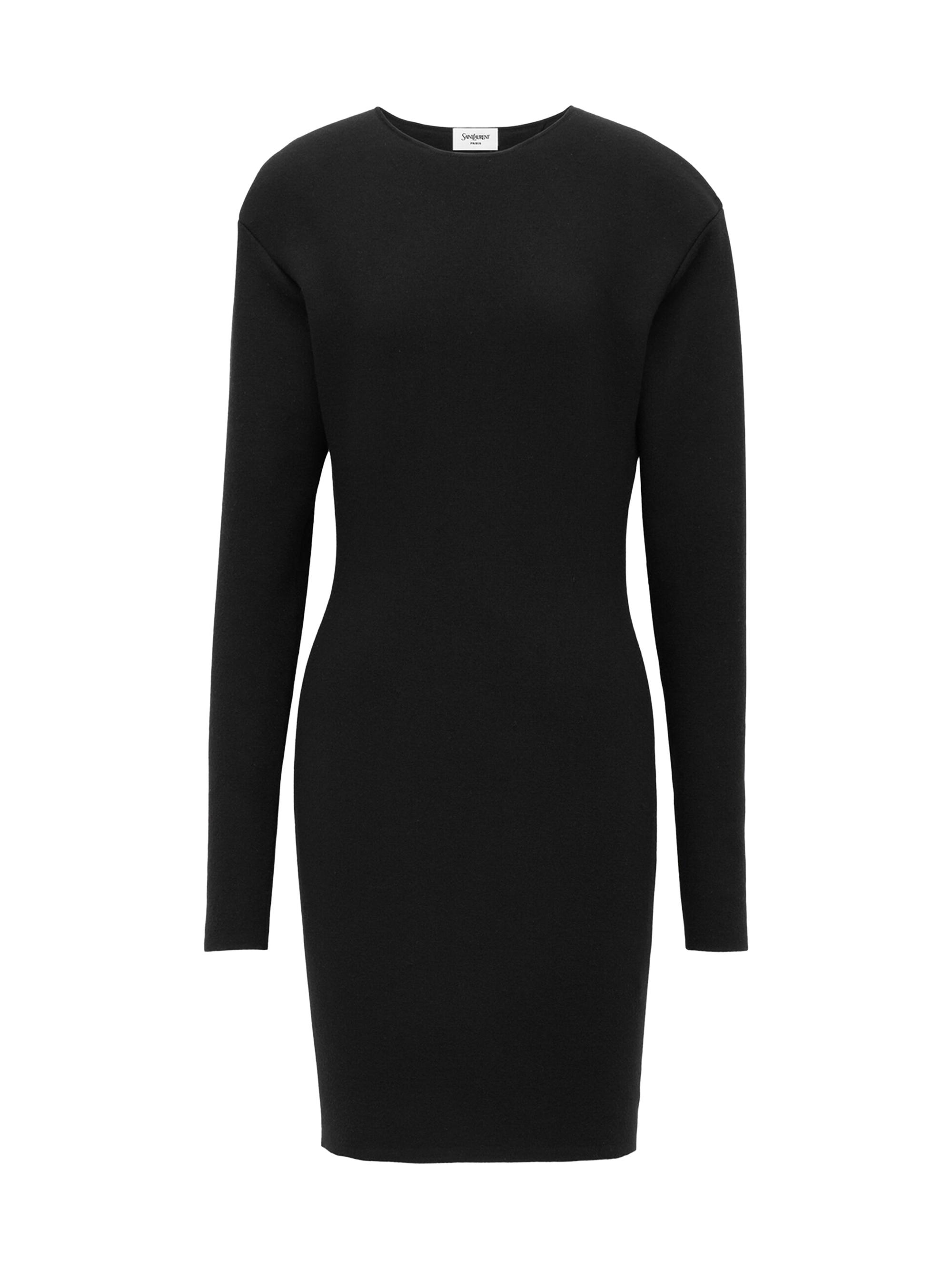 Saint Laurent Women's Sweater Dress in Double Face Knit - Black