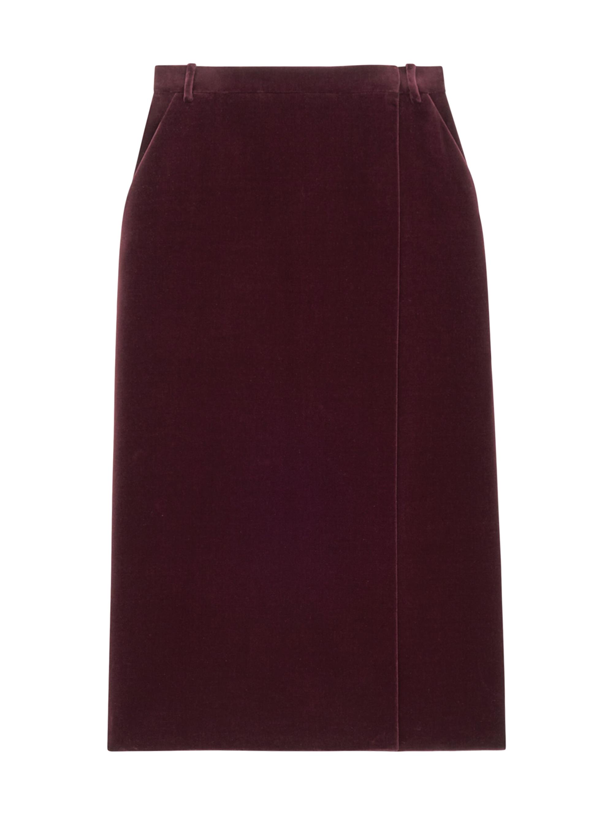 Saint Laurent Women's Midi Wrap Skirt - Vino