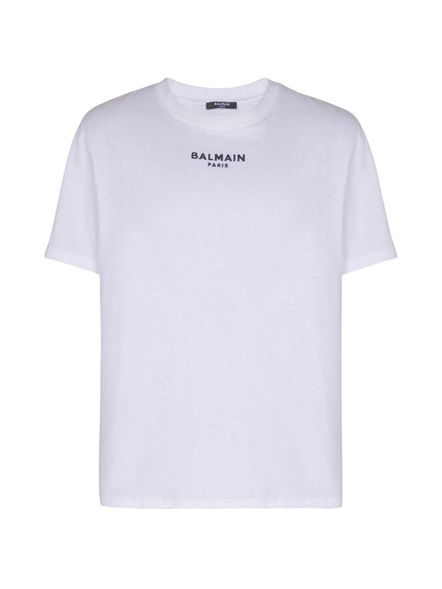 Balmain Embroidered Small Logo Cotton T-Shirt | Saks Fifth Avenue