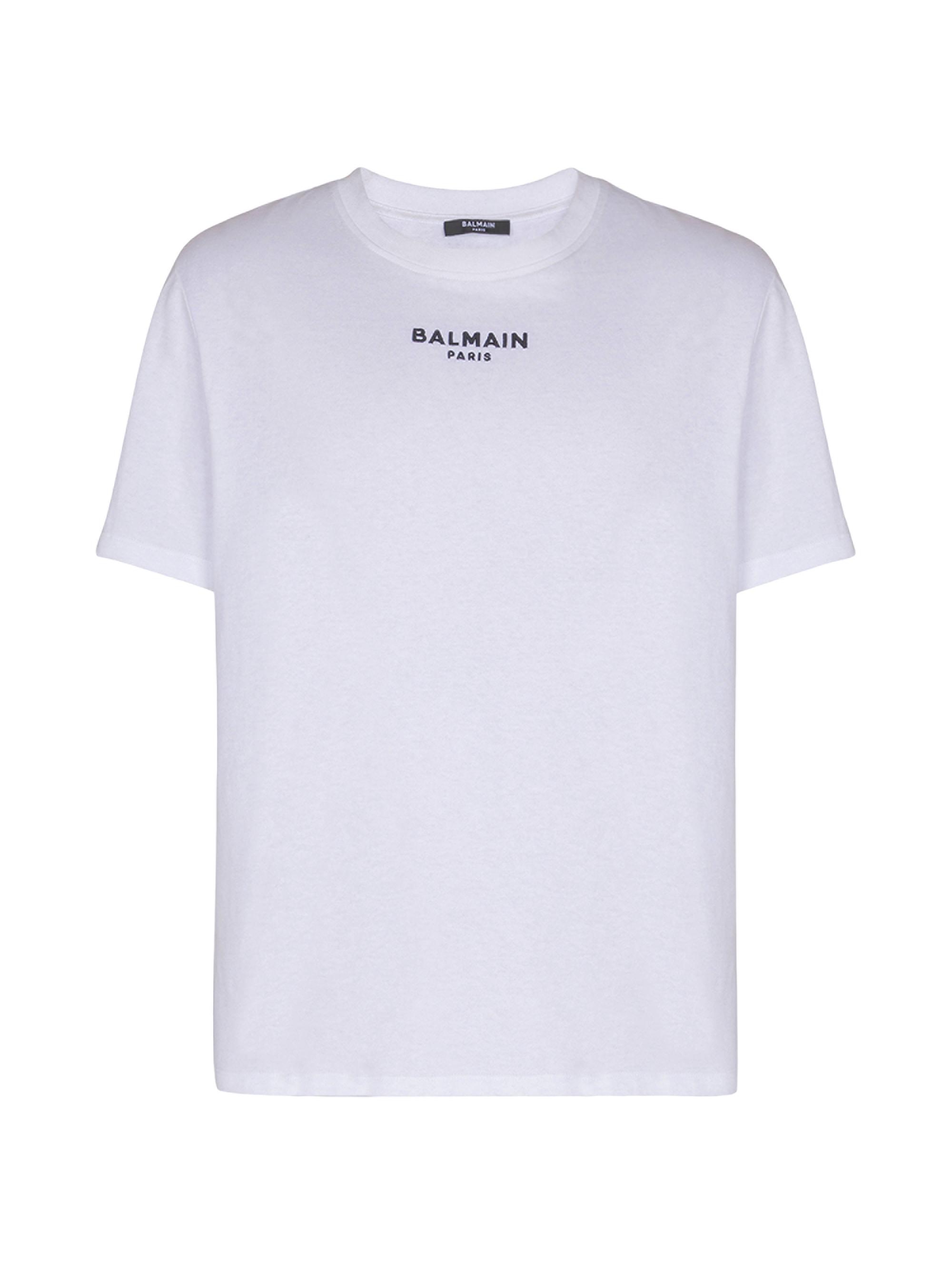 Balmain Embroidered Small Logo Cotton T-Shirt | Saks Fifth Avenue