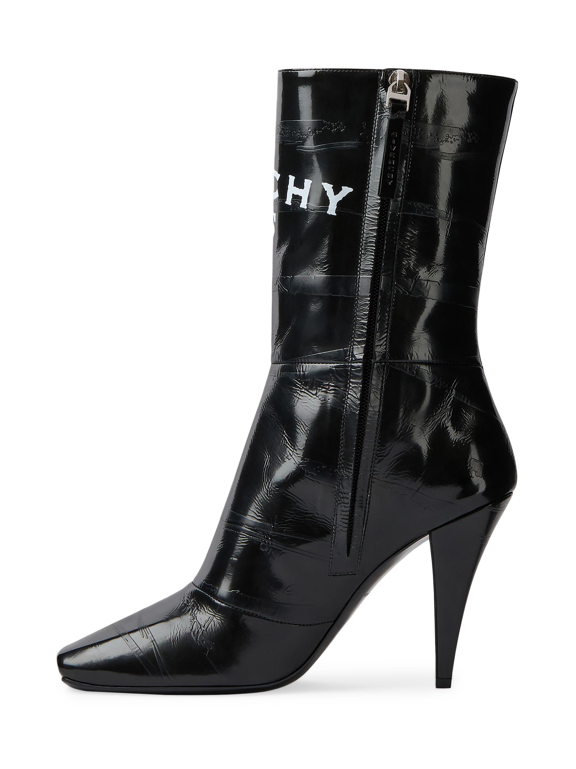 Givenchy Sliced Square Tape Ankle Boots in Leather | Saks Fifth Avenue