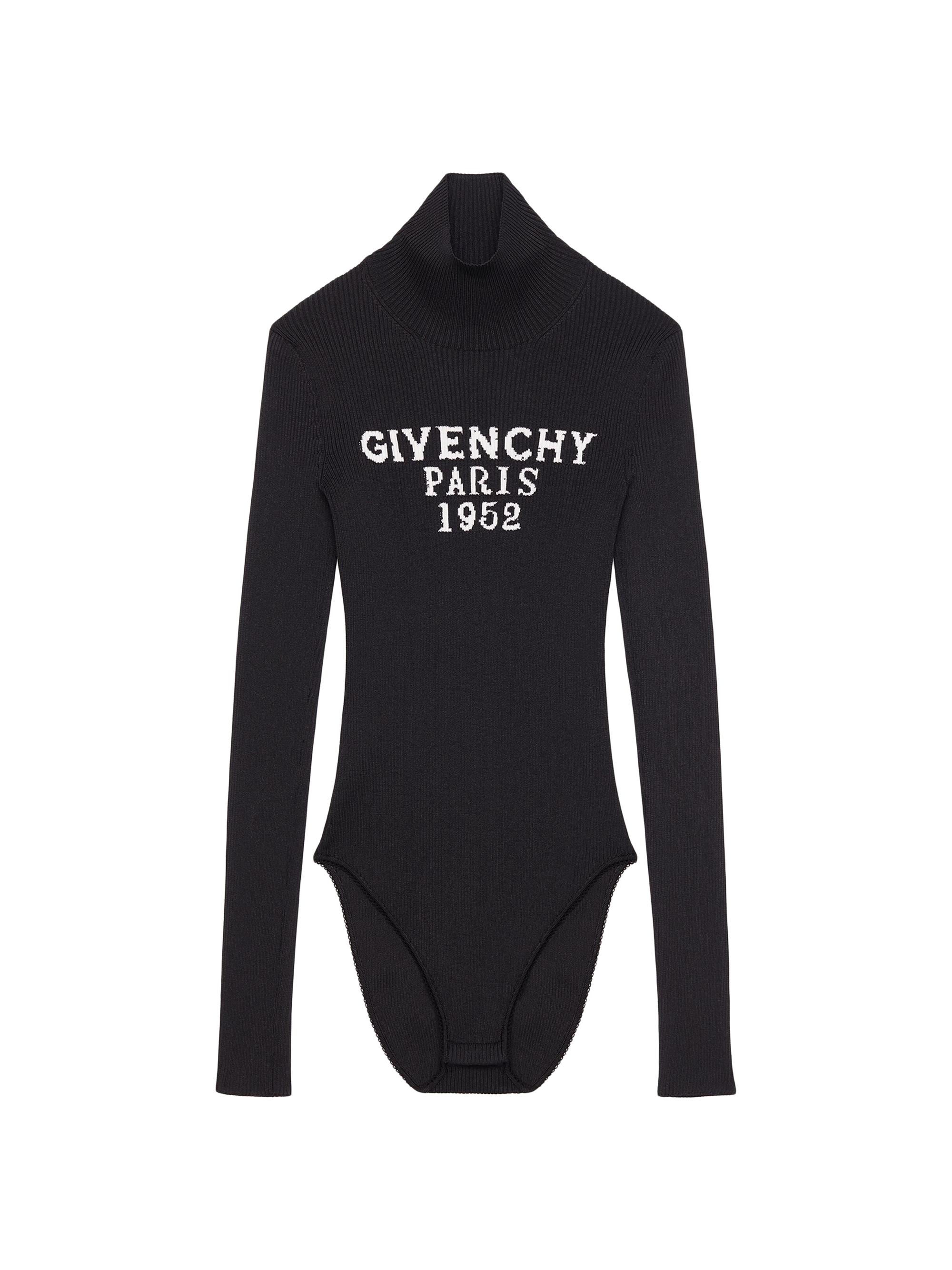 Givenchy Women's Knitted Bodysuit with  Paris 1952 - Black