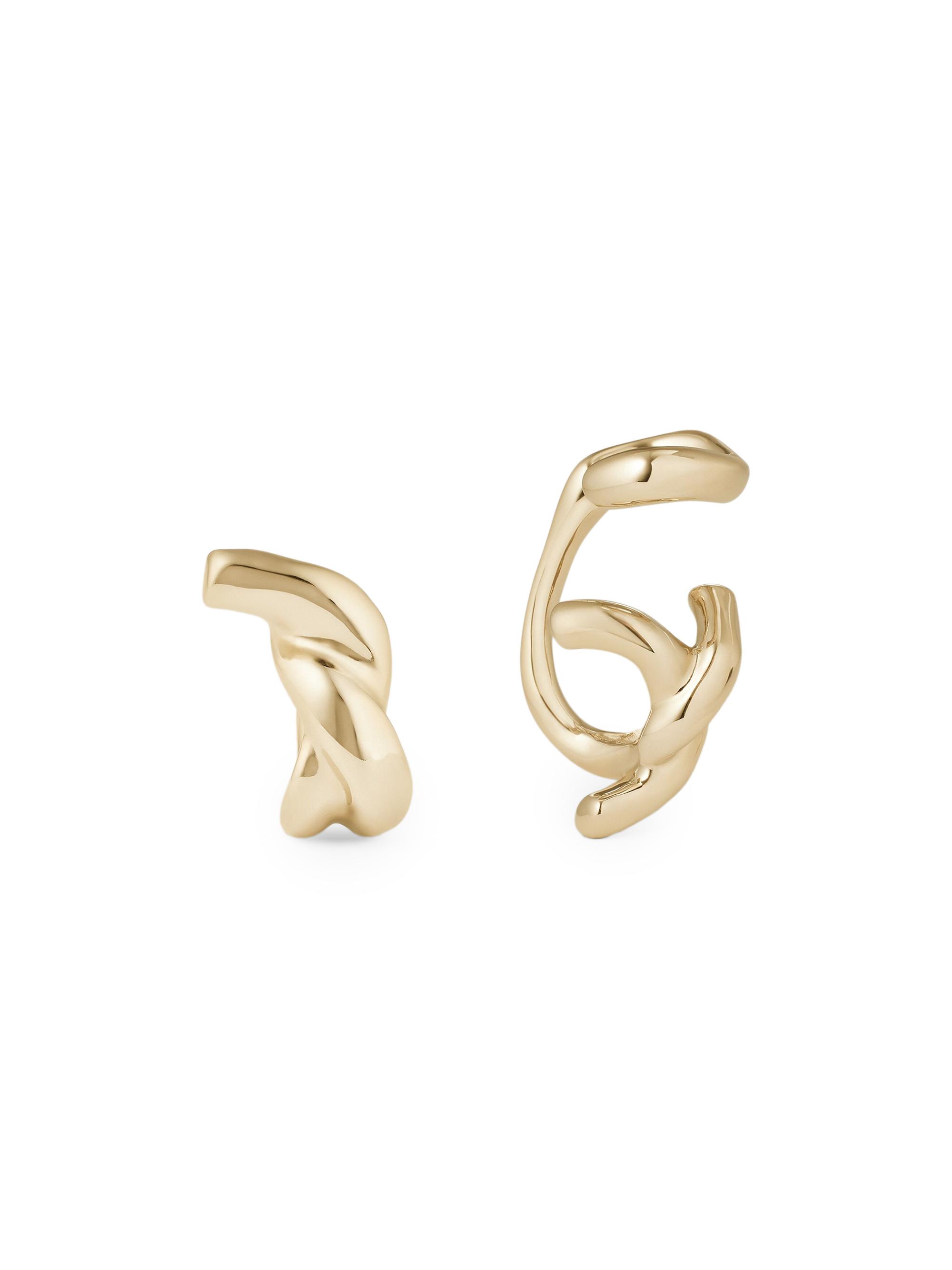 Givenchy Women's Chain Link Earring and Earcuff Set in Metal - Pale Golden