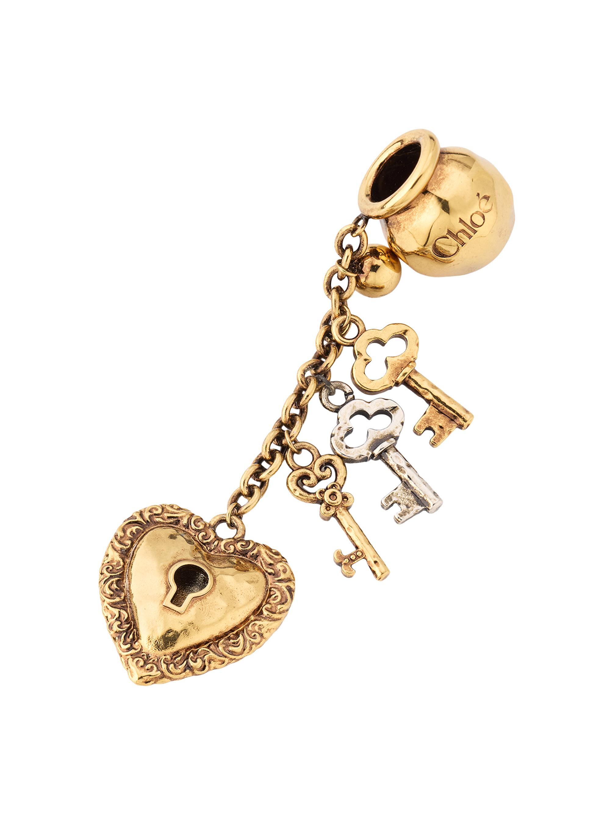 Chloé Women's Goldtone Key & Lock Bag Charm - Gold