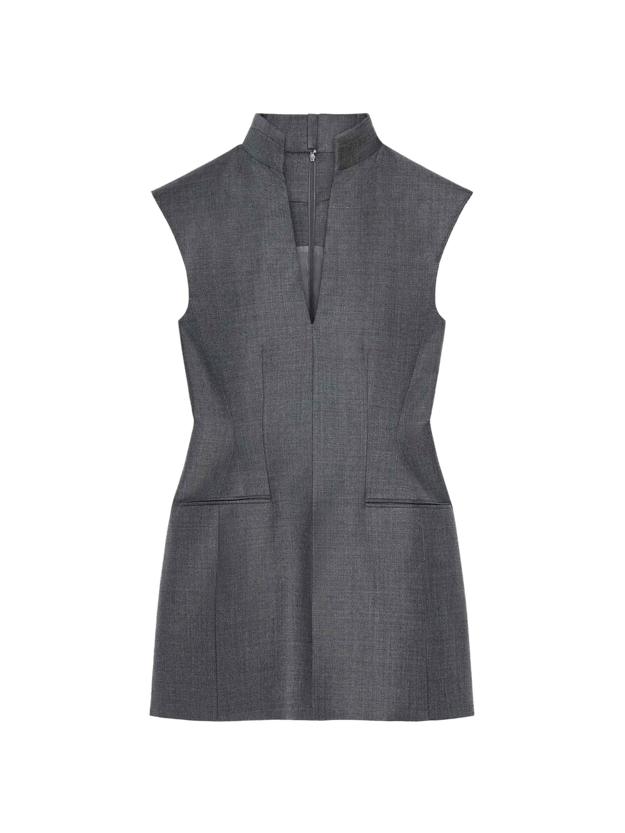 Givenchy Women's Tailored Dress in Wool - Grey Mix