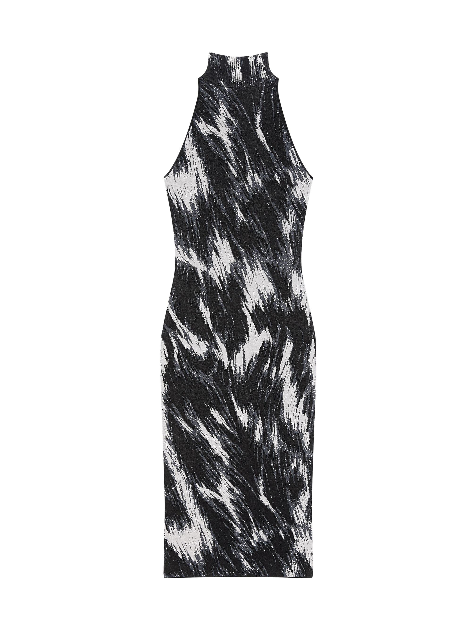 Givenchy Women's Knitted Dress with Animal Jacquard - Grey Mix