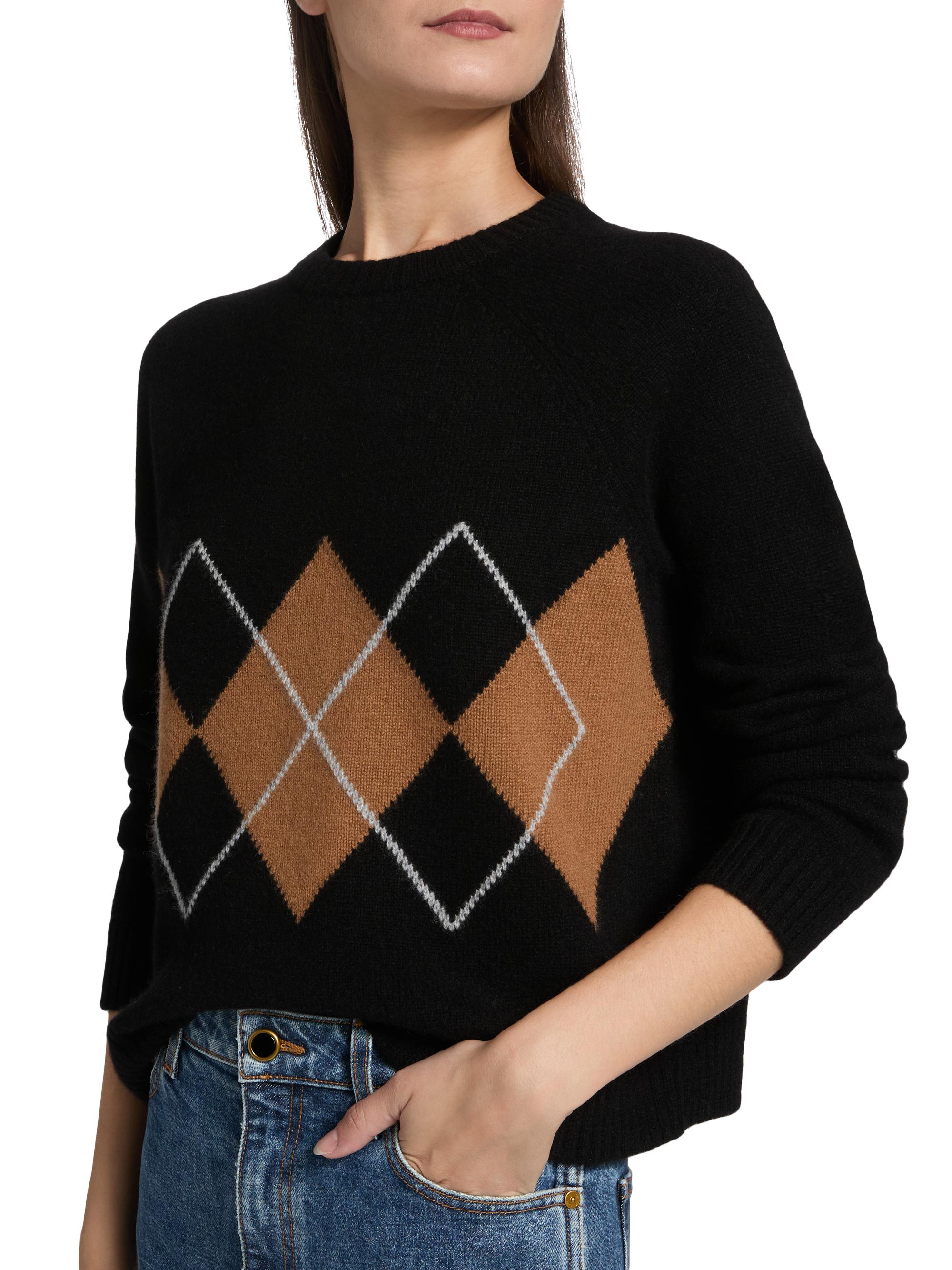 moussy FUZZY ARGYLE SWEATER 新品タグ付き moussy - マウジー FUZZY ARGYLE SWEATER アーガイル ニット ホワイト