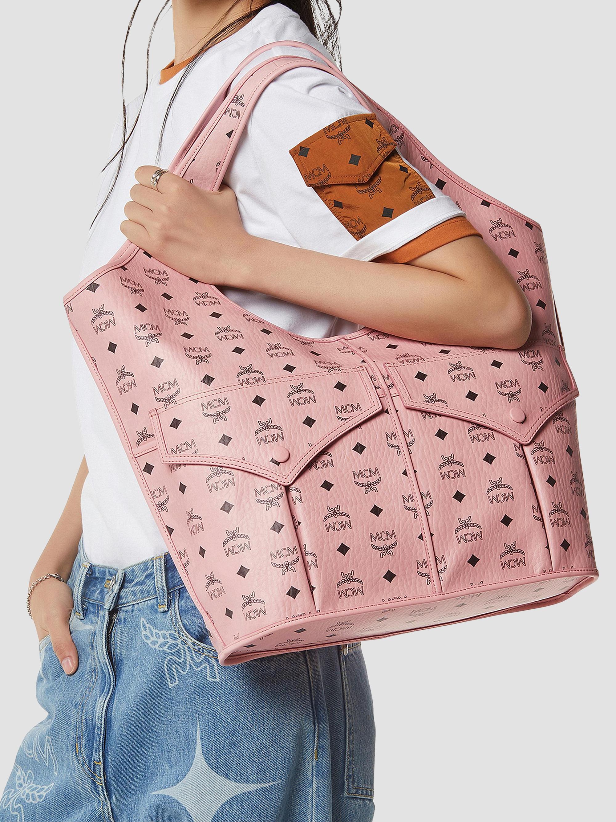 MCM Women's Aren VI Leni Shopper Tote Bag - Soft Pink | Thumbnail 2