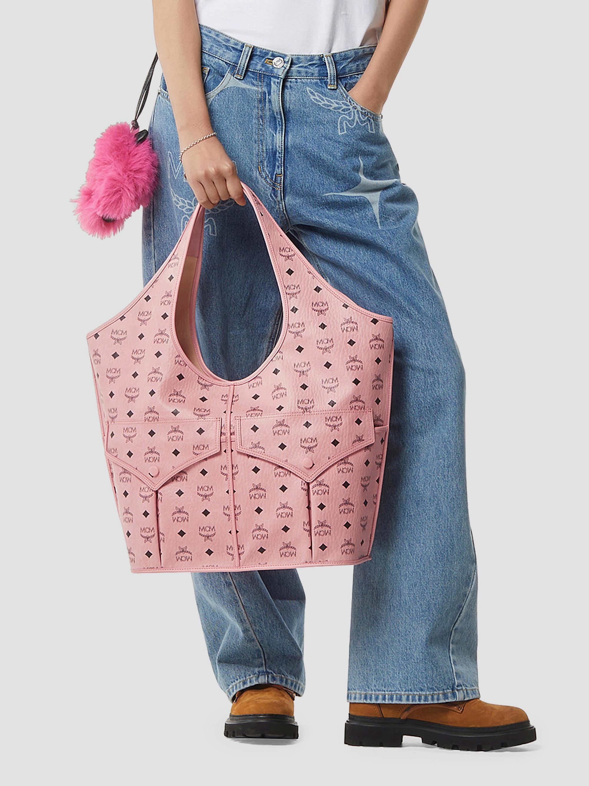 MCM Women's Aren VI Leni Shopper Tote Bag - Soft Pink | Thumbnail 3