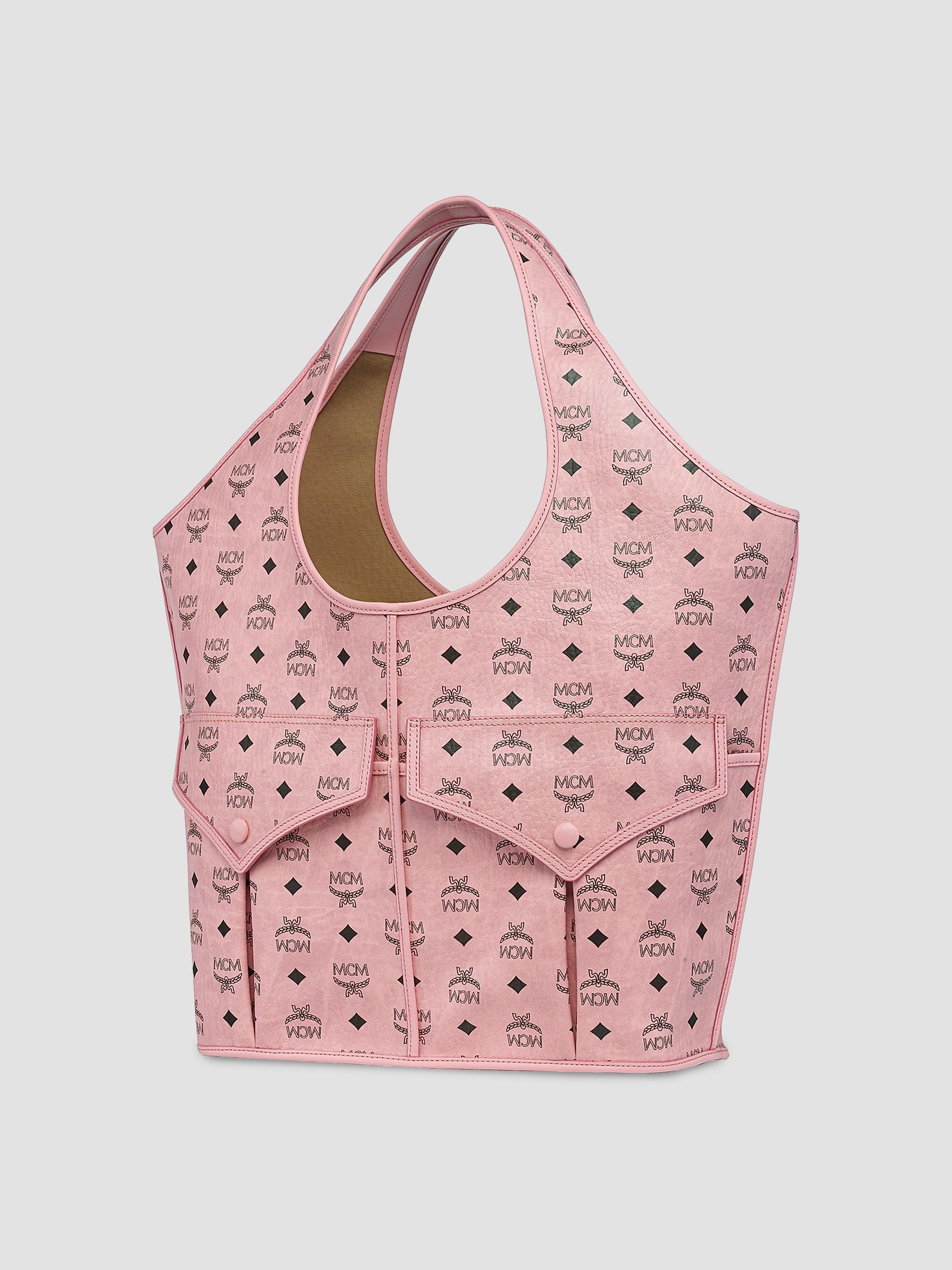 MCM Women's Aren VI Leni Shopper Tote Bag - Soft Pink | Thumbnail 4