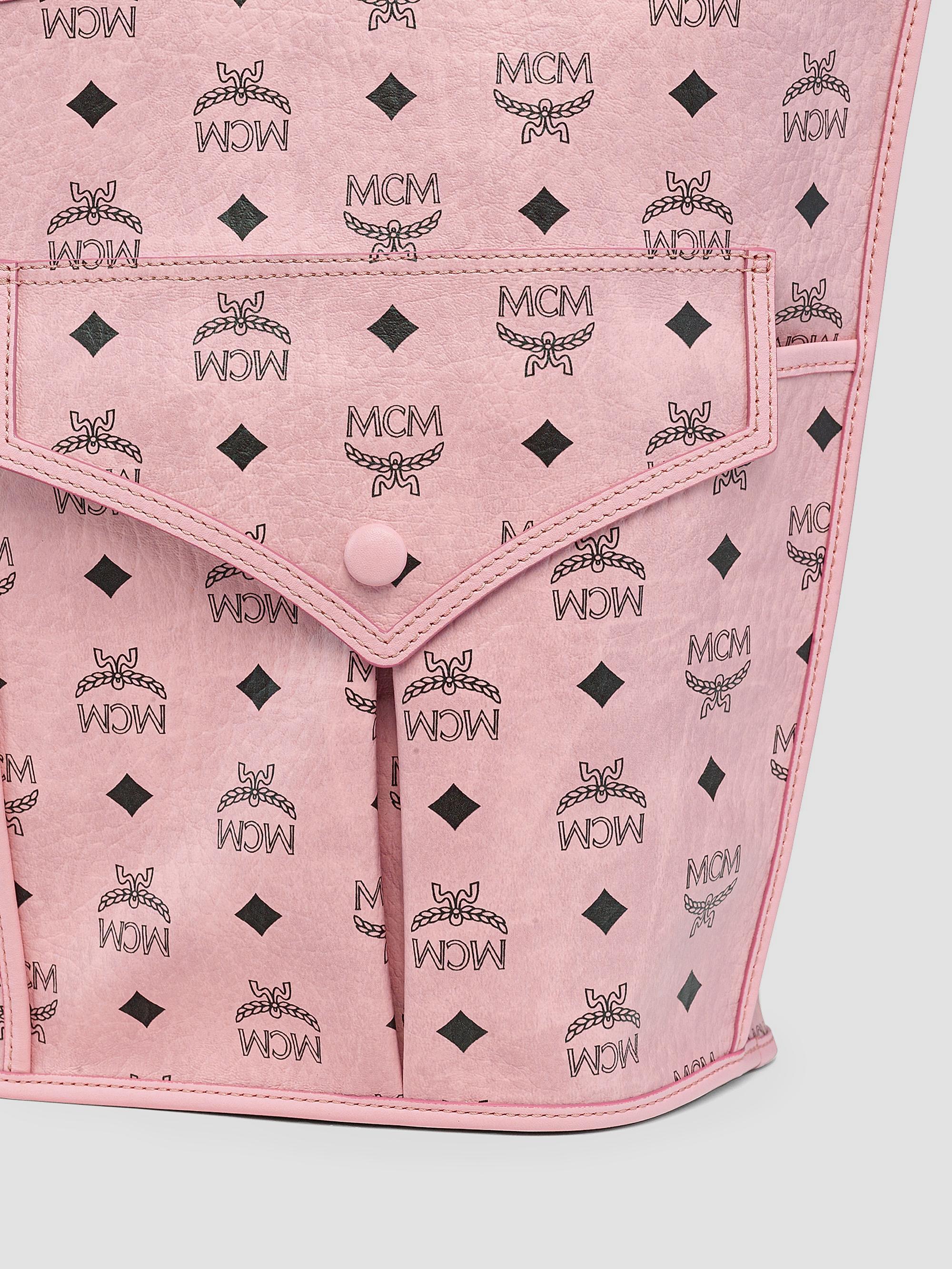 MCM Women's Aren VI Leni Shopper Tote Bag - Soft Pink | Thumbnail 7