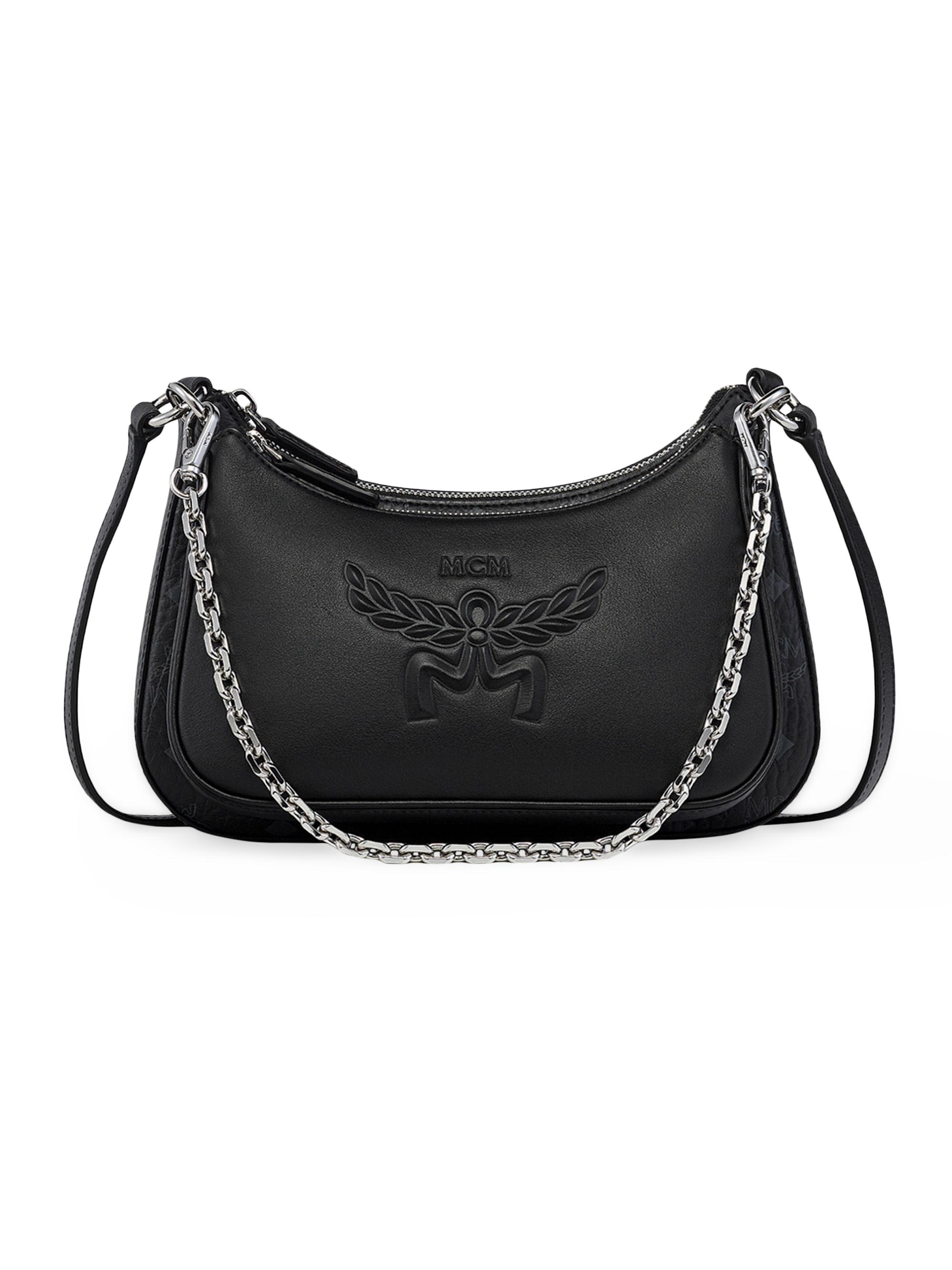 MCM Women's  Aren Visetos Crossbody Bag - Black