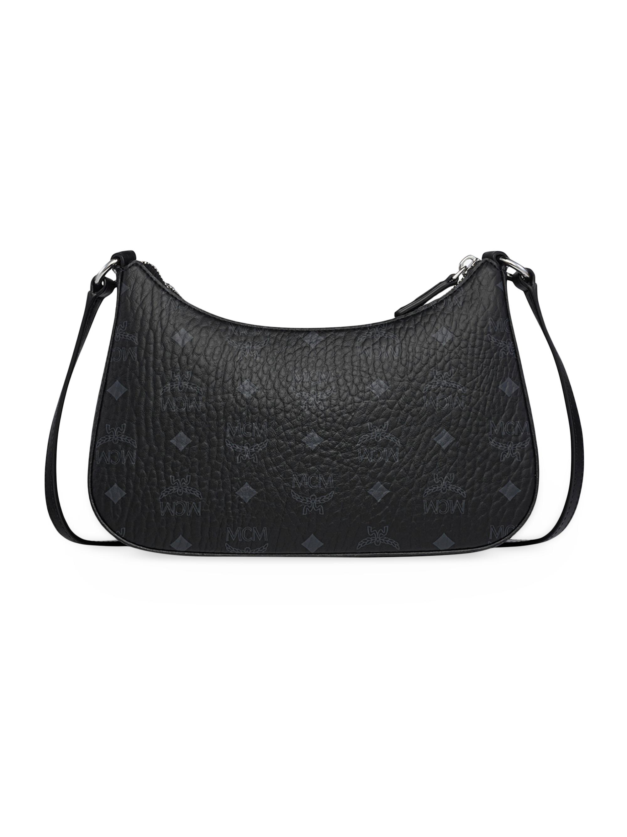 MCM Women's  Aren Visetos Crossbody Bag - Black | Thumbnail 4