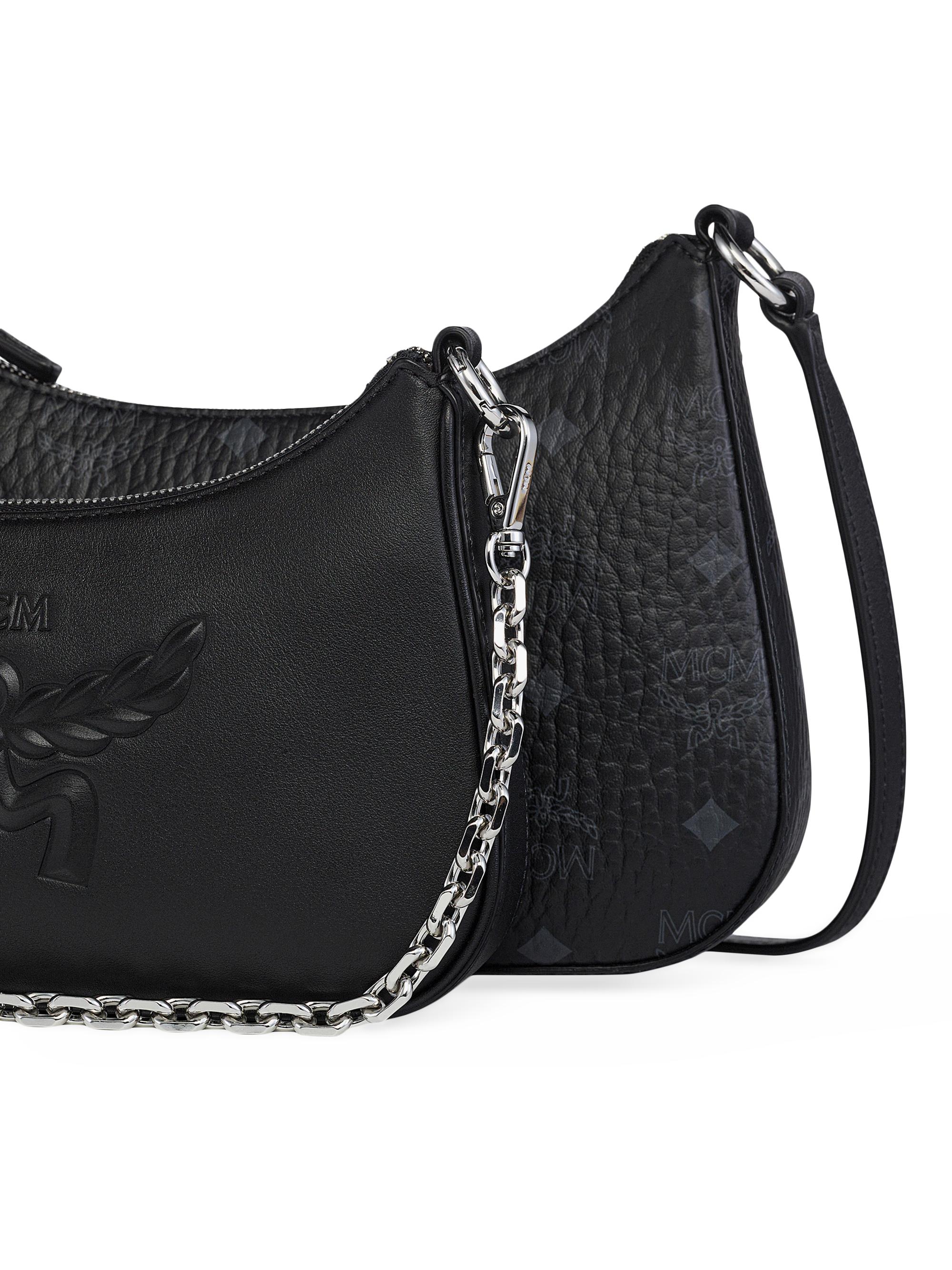 MCM Women's  Aren Visetos Crossbody Bag - Black | Thumbnail 5
