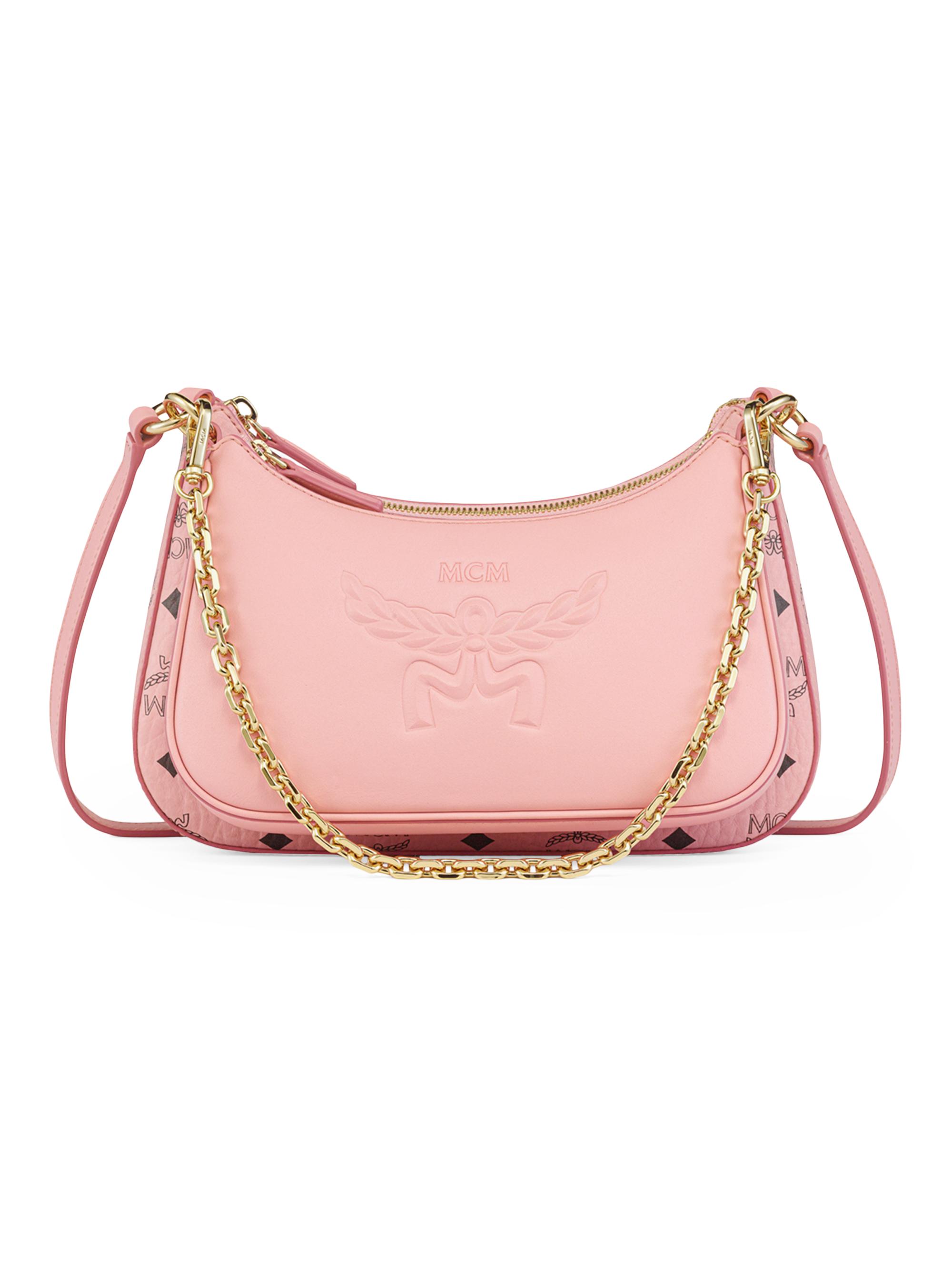 MCM Women's  Aren Visetos Crossbody Bag - Soft Pink