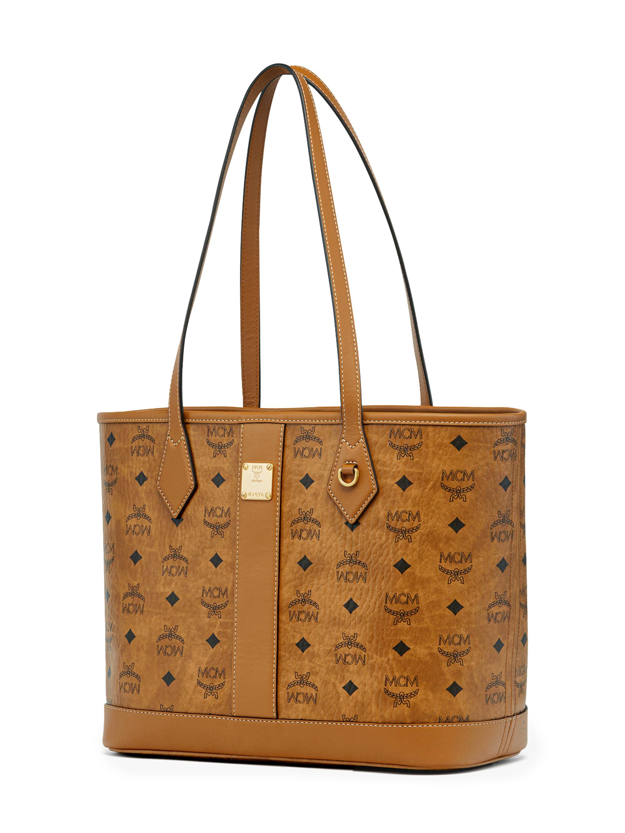MCM Women's  Liz Visetos Canvas Shopper Tote Bag - Cognac | Thumbnail 2