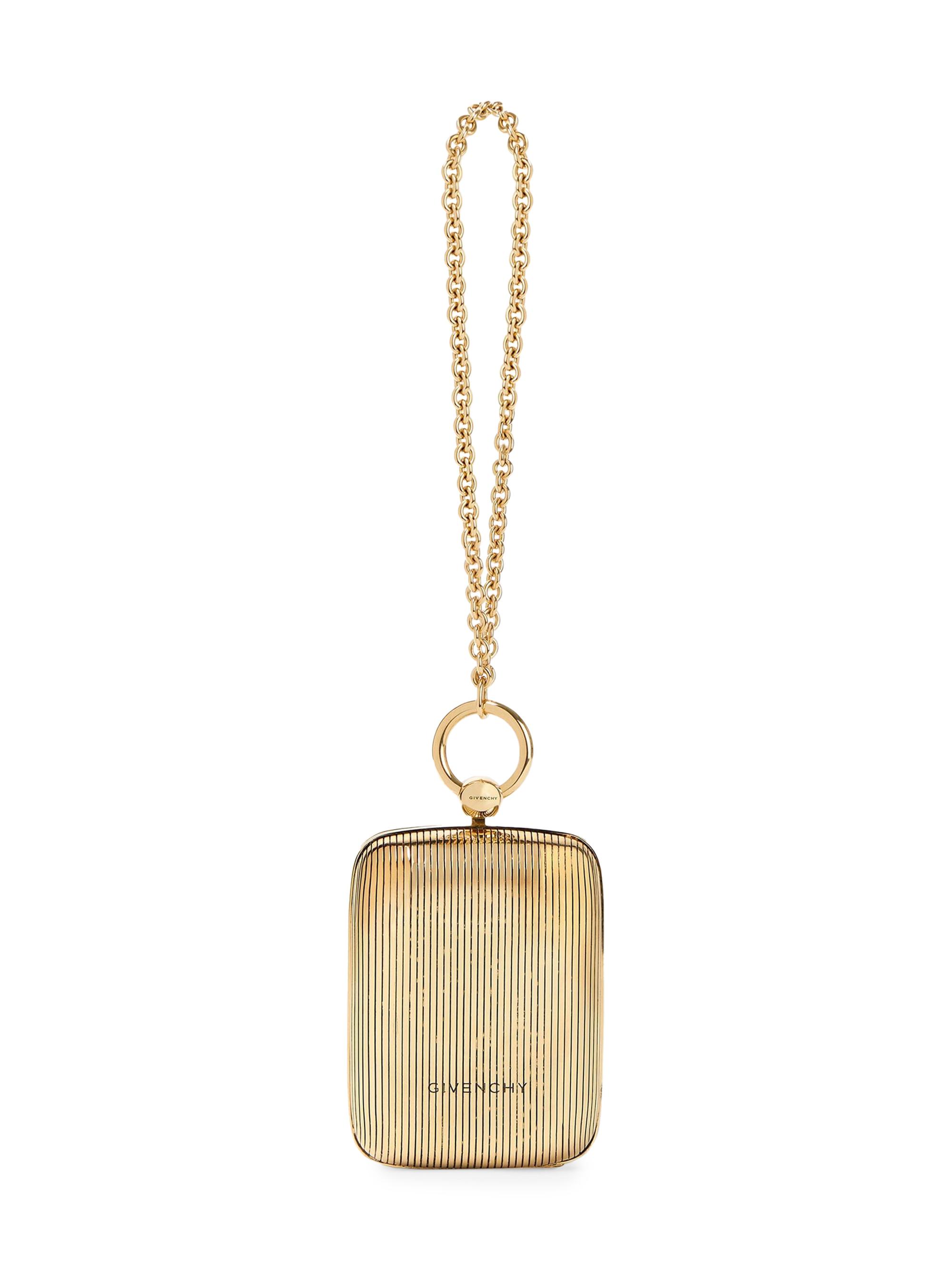 Givenchy Women's Micro Evening Clutch in Metal with Crystal Jewel - Golden