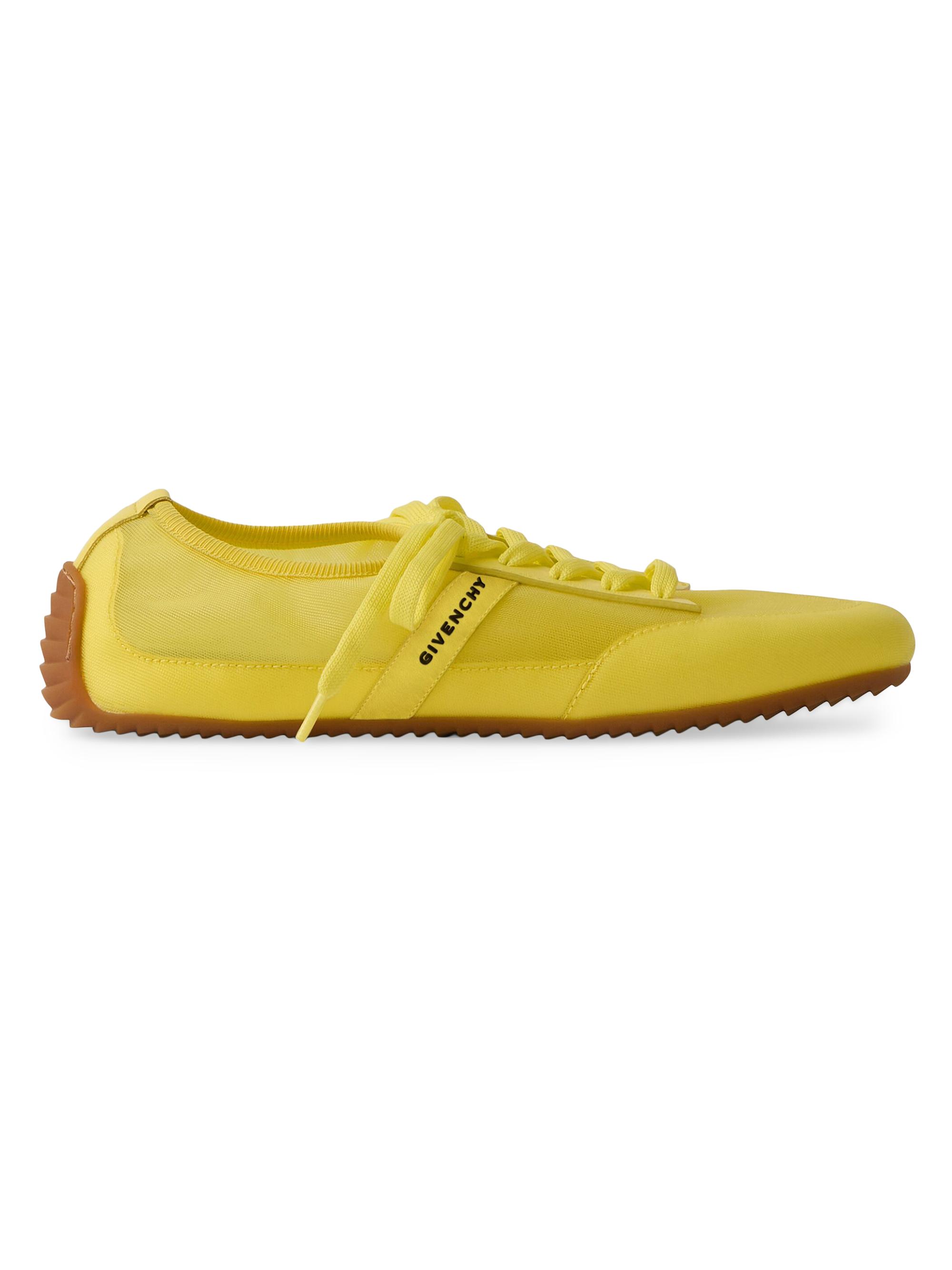Givenchy Women's Slim Sneakers in Transparent Mesh and Leather - Acid Yellow