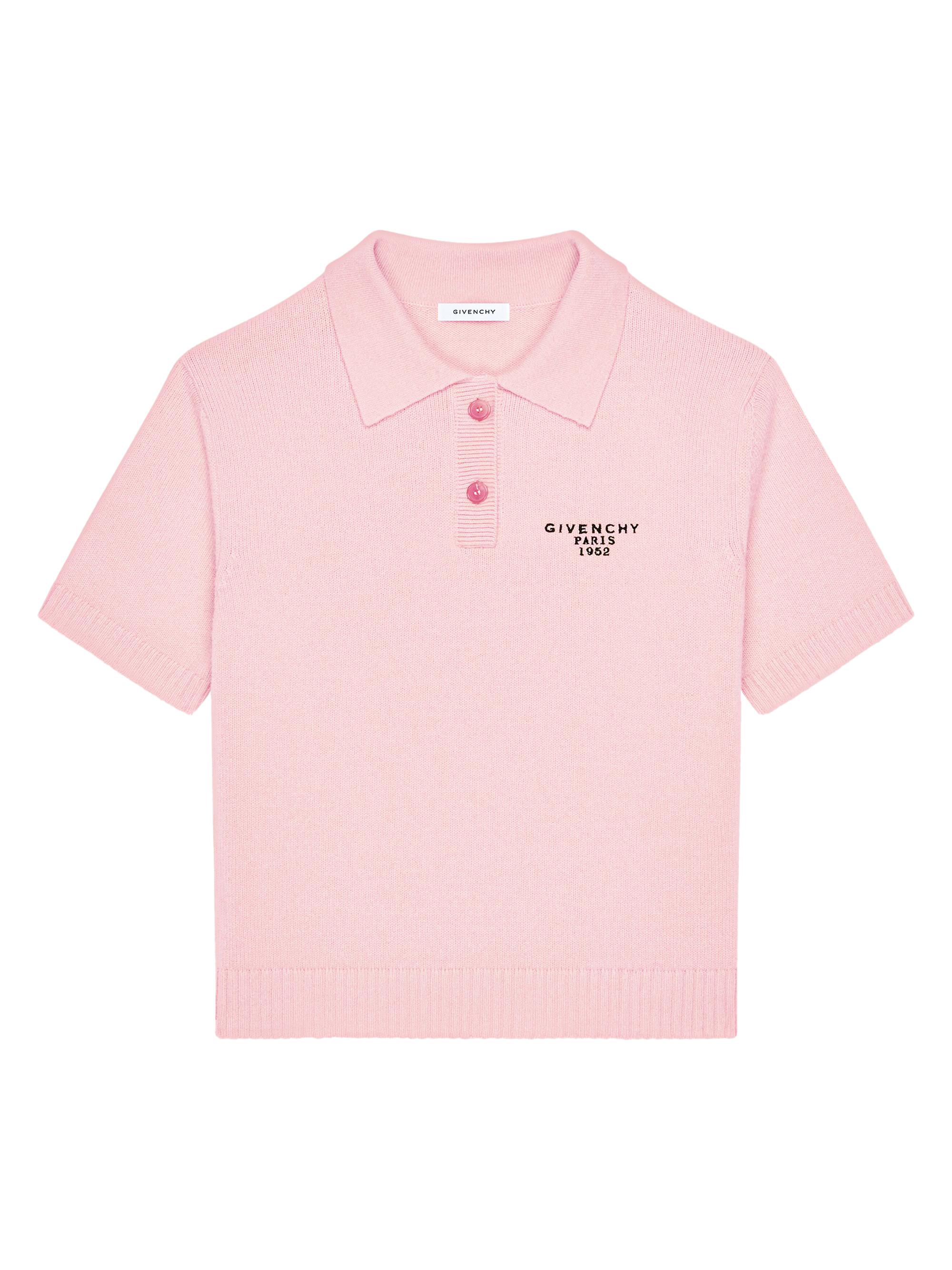 Givenchy Women's Polo in Wool and Cashmere with Paris 1952 - Light Pink