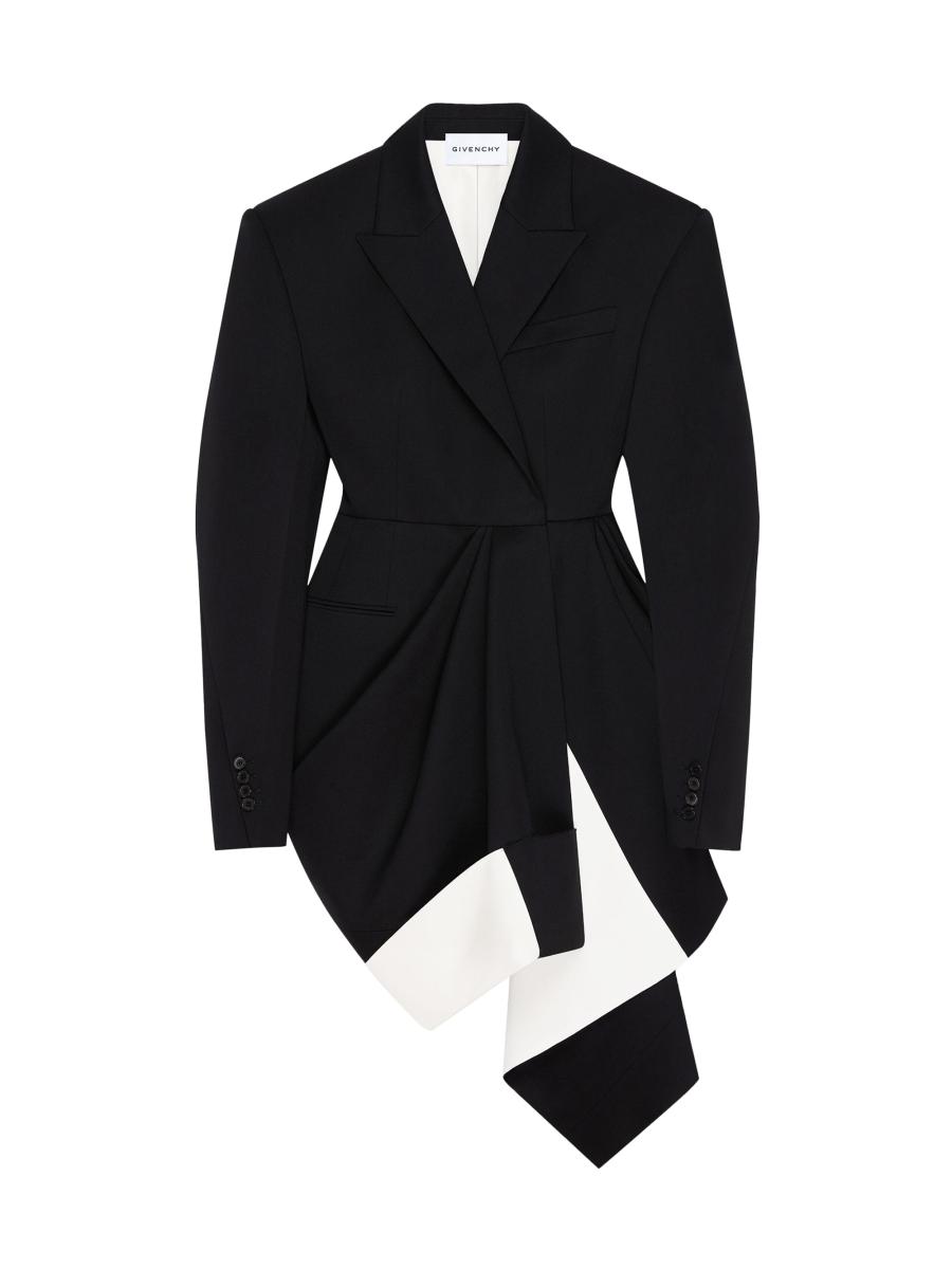 Givenchy Bicolor Draped Jacket in Wool | Saks Fifth Avenue