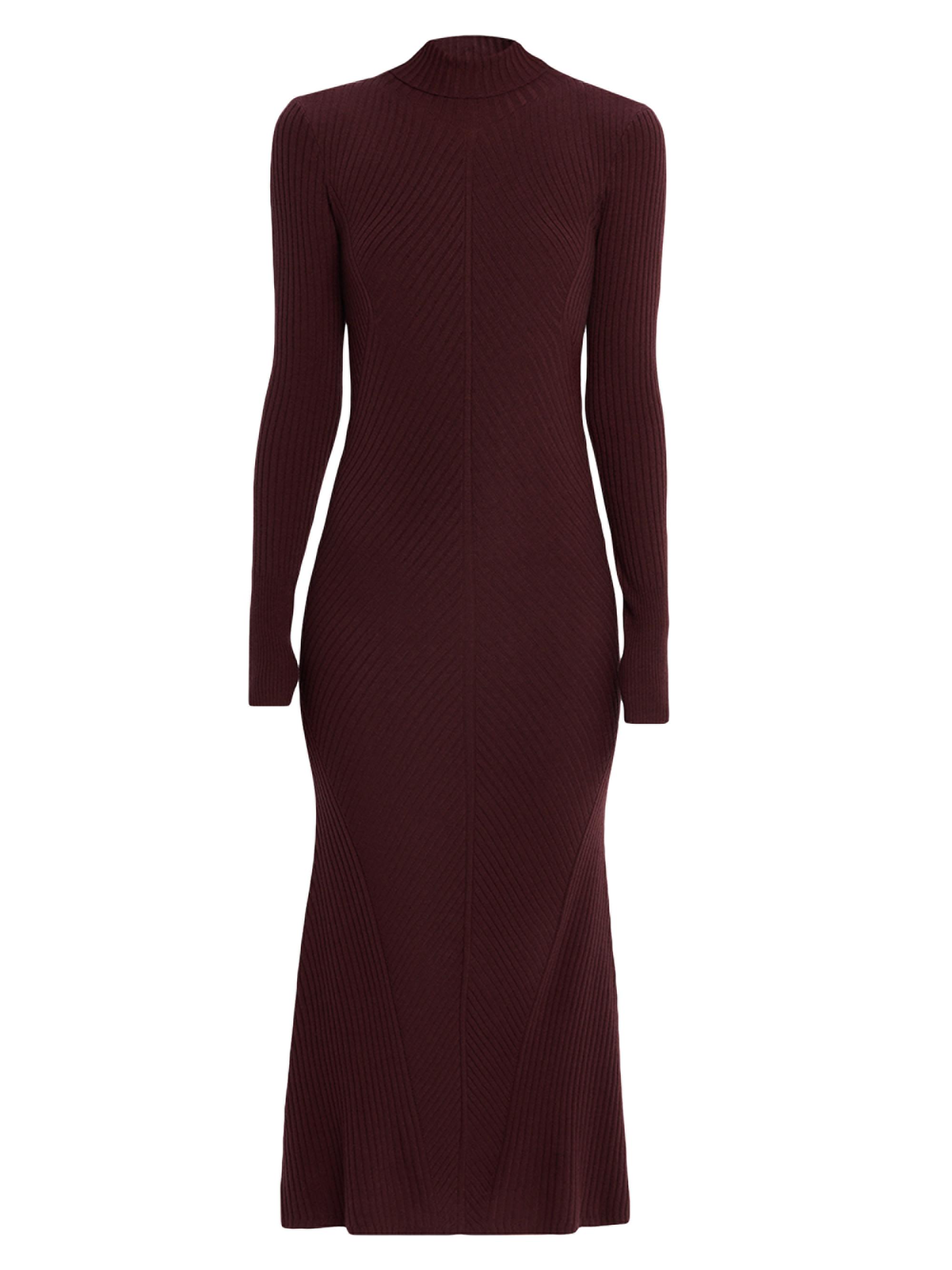 Jason Wu Square-Neck Wool Rib-Knit Midi-Dress | Saks Fifth Avenue