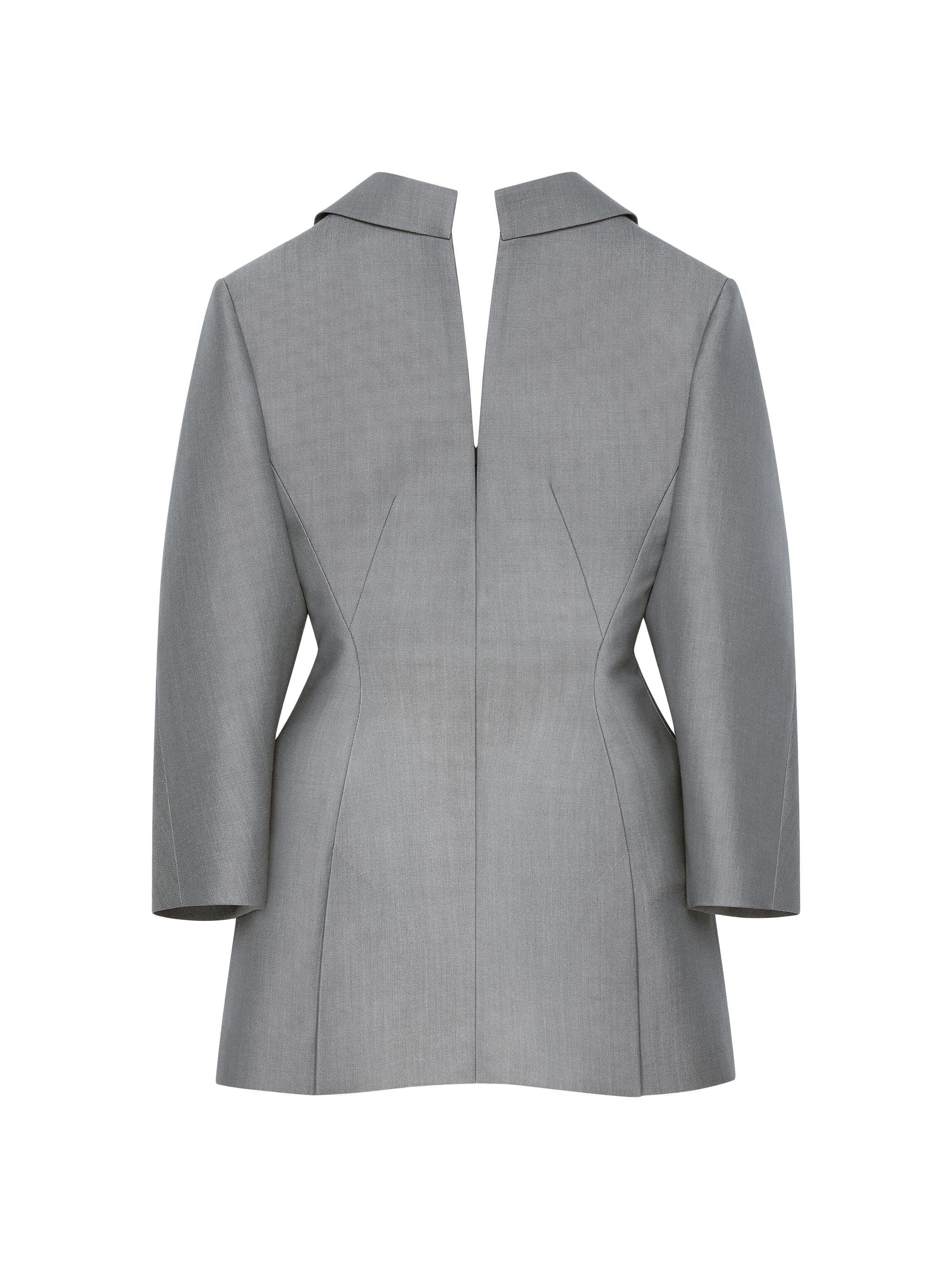Givenchy Women's Back-to-front Tailored Dress in Wool - Light Grey Melange
