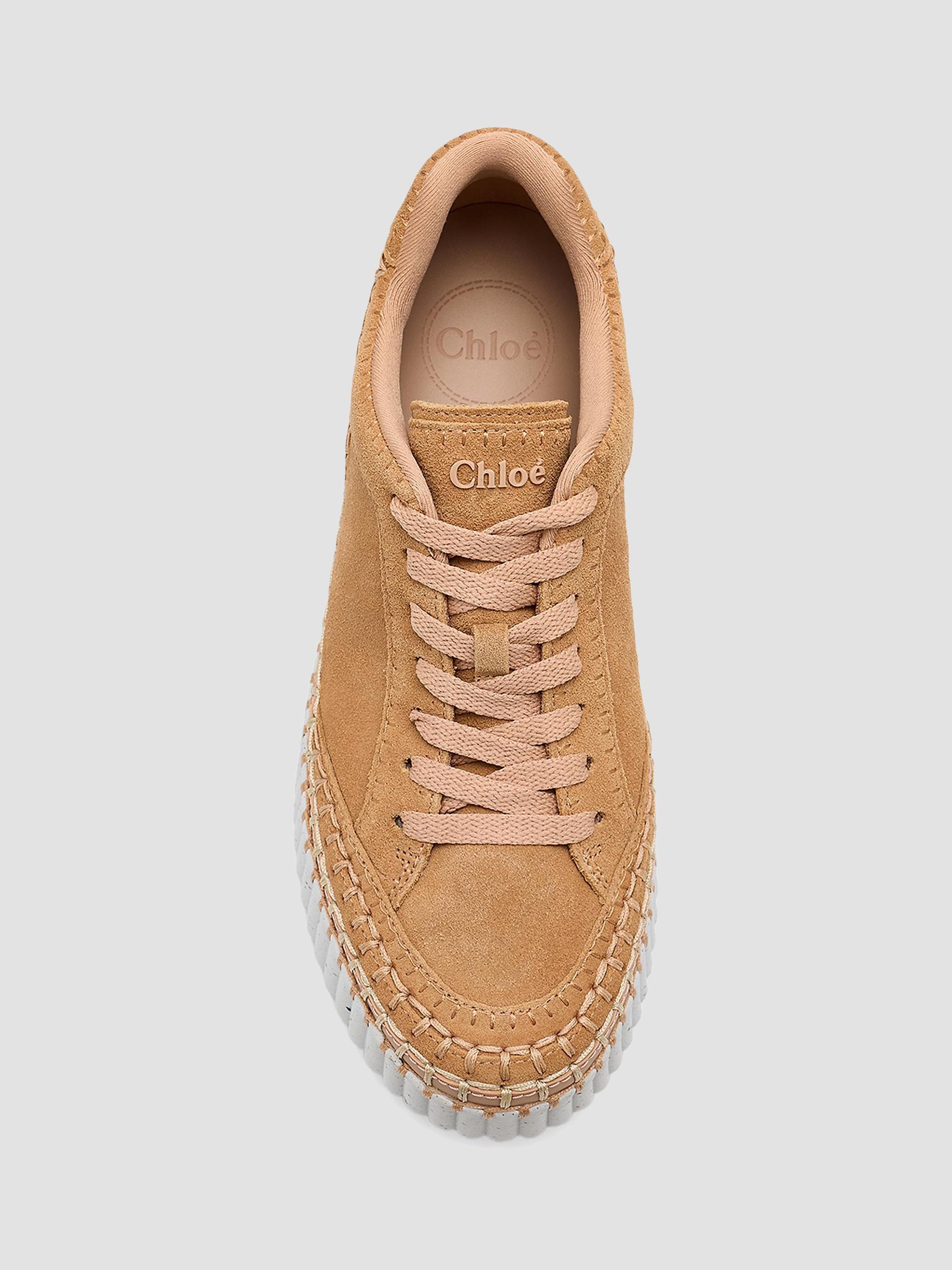 Chloé Nama 80MM Whipstitch Suede Platform Sneakers | Saks Fifth Avenue