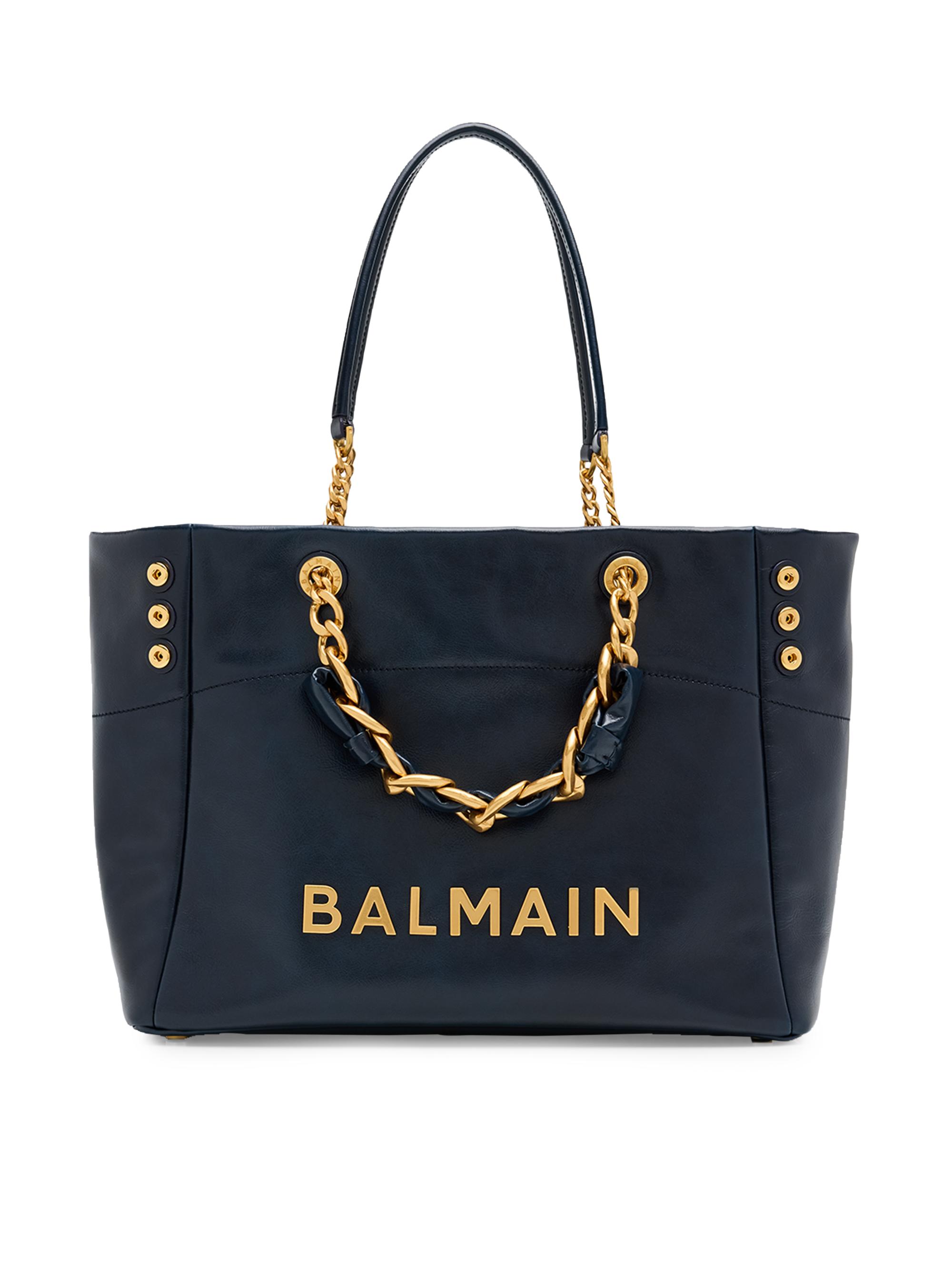 Balmain Medium B-Army Monogram Canvas Shopper Tote Bag | Saks