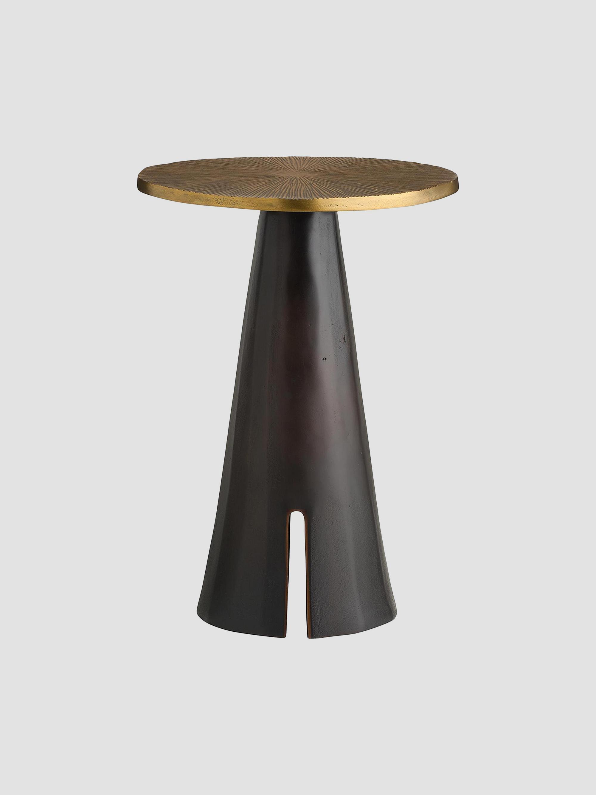 Arteriors Katara Lily Pad Brass & Bronze Accent Table - Gold