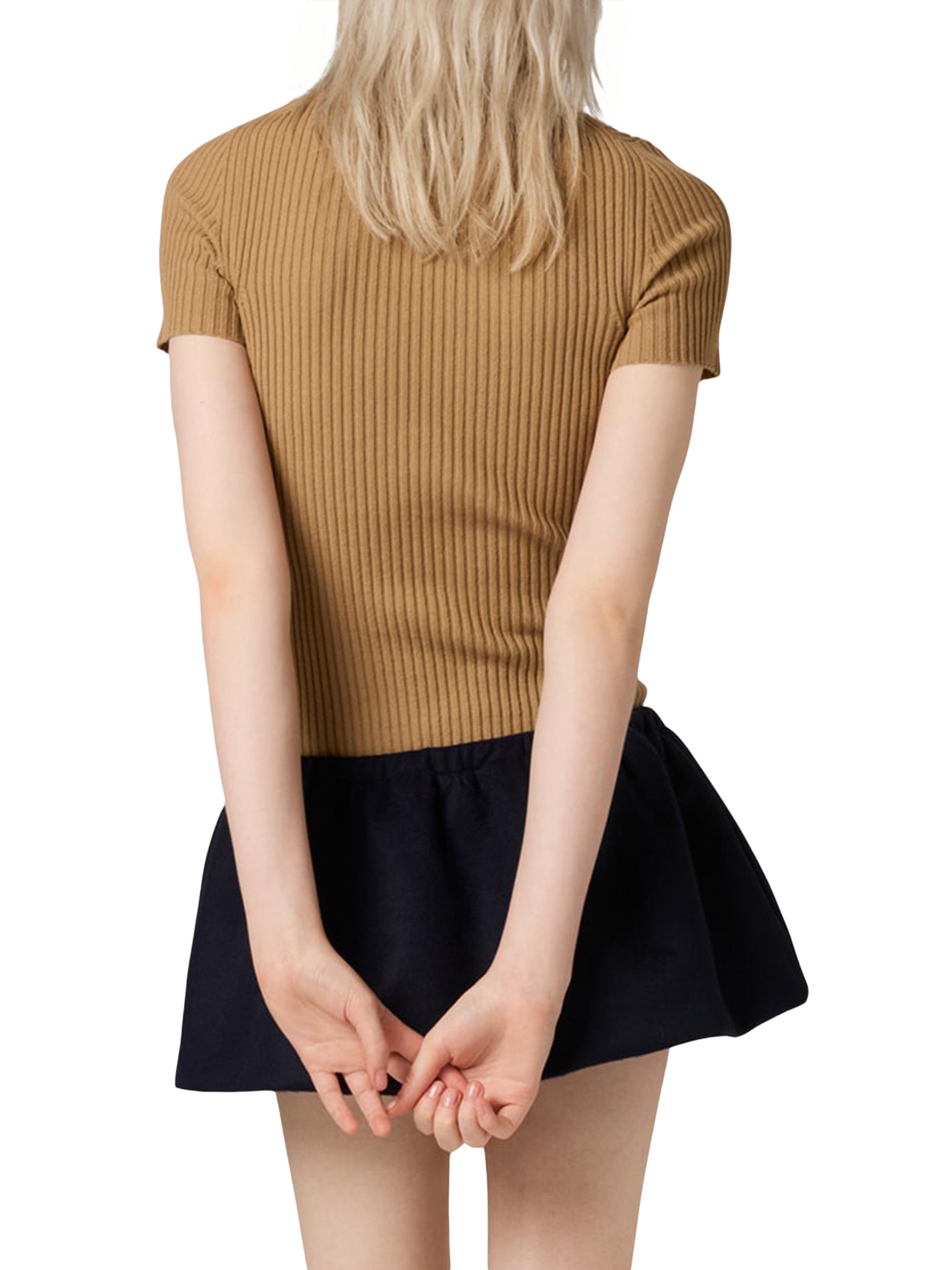 Miu Miu Ribbed Knit Cashmere Polo Sweater | Saks Fifth Avenue