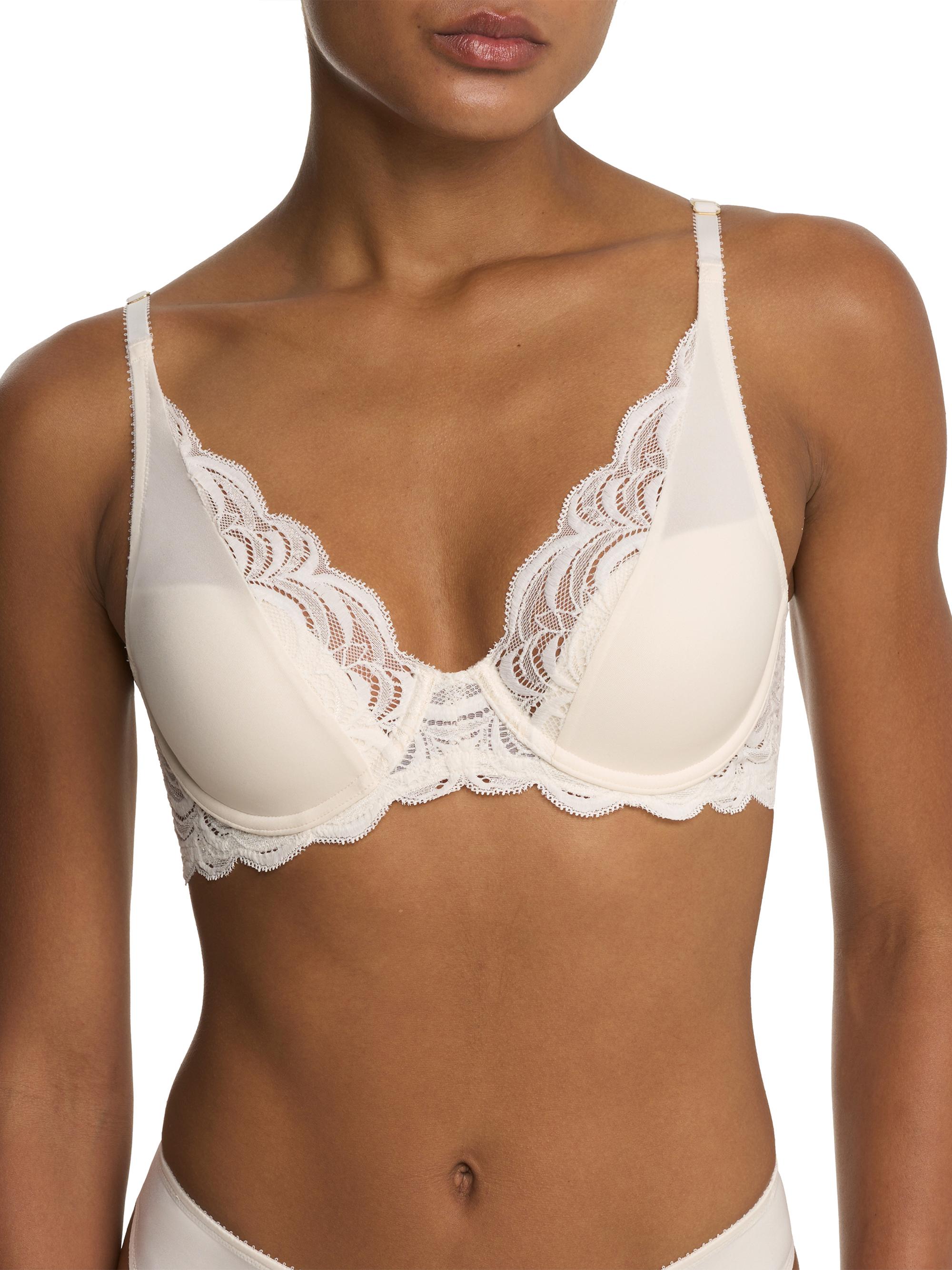 Natori Women's Persuasion Lace Convertible Plunge T-Shirt Bra - Royal Fig Black