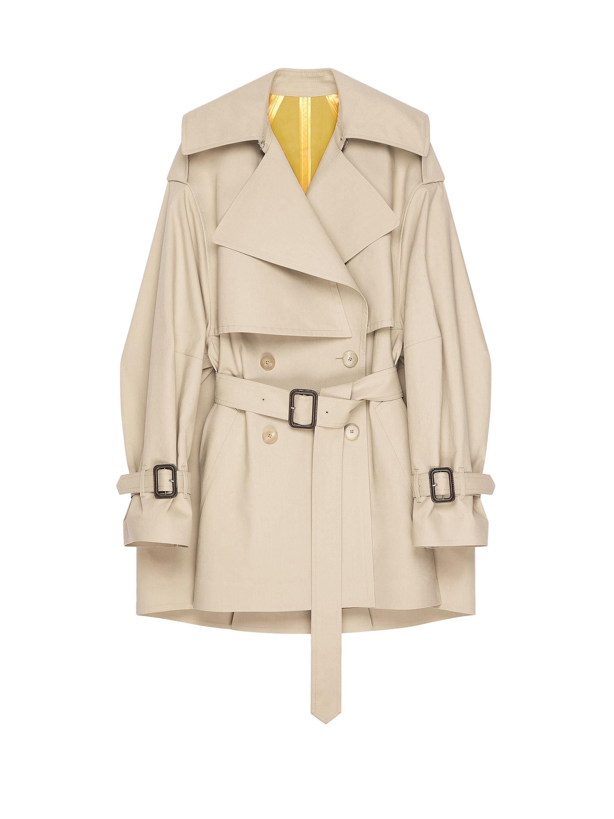 Givenchy Women's Short Trench Coat in Cotton - Beige Multi