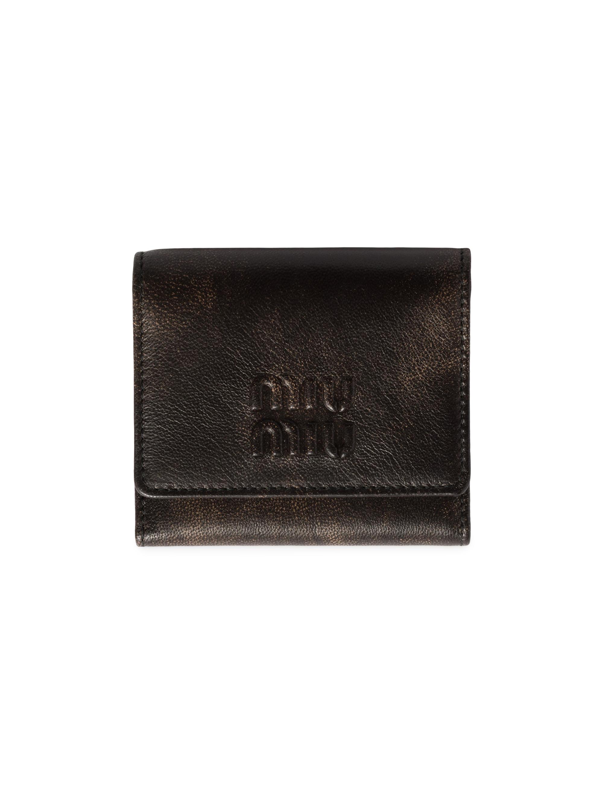 Miu Miu Women's  Nappa Leather Wallet - Brown