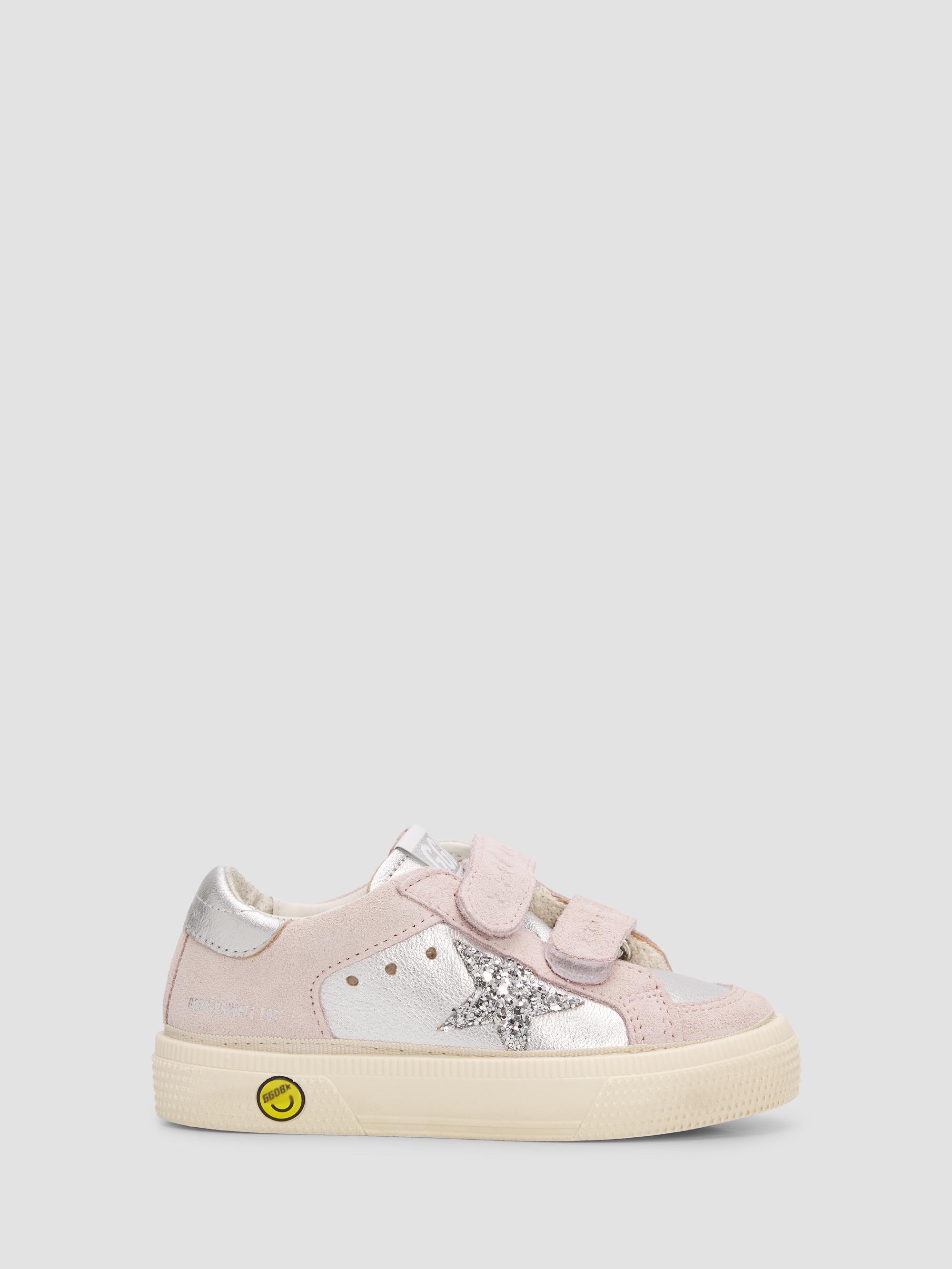 Golden Goose Baby Girl's, Little Girl's & Girl's May School Leather Low-Top Sneakers - Pink Silver 3 (Child) | Thumbnail 5