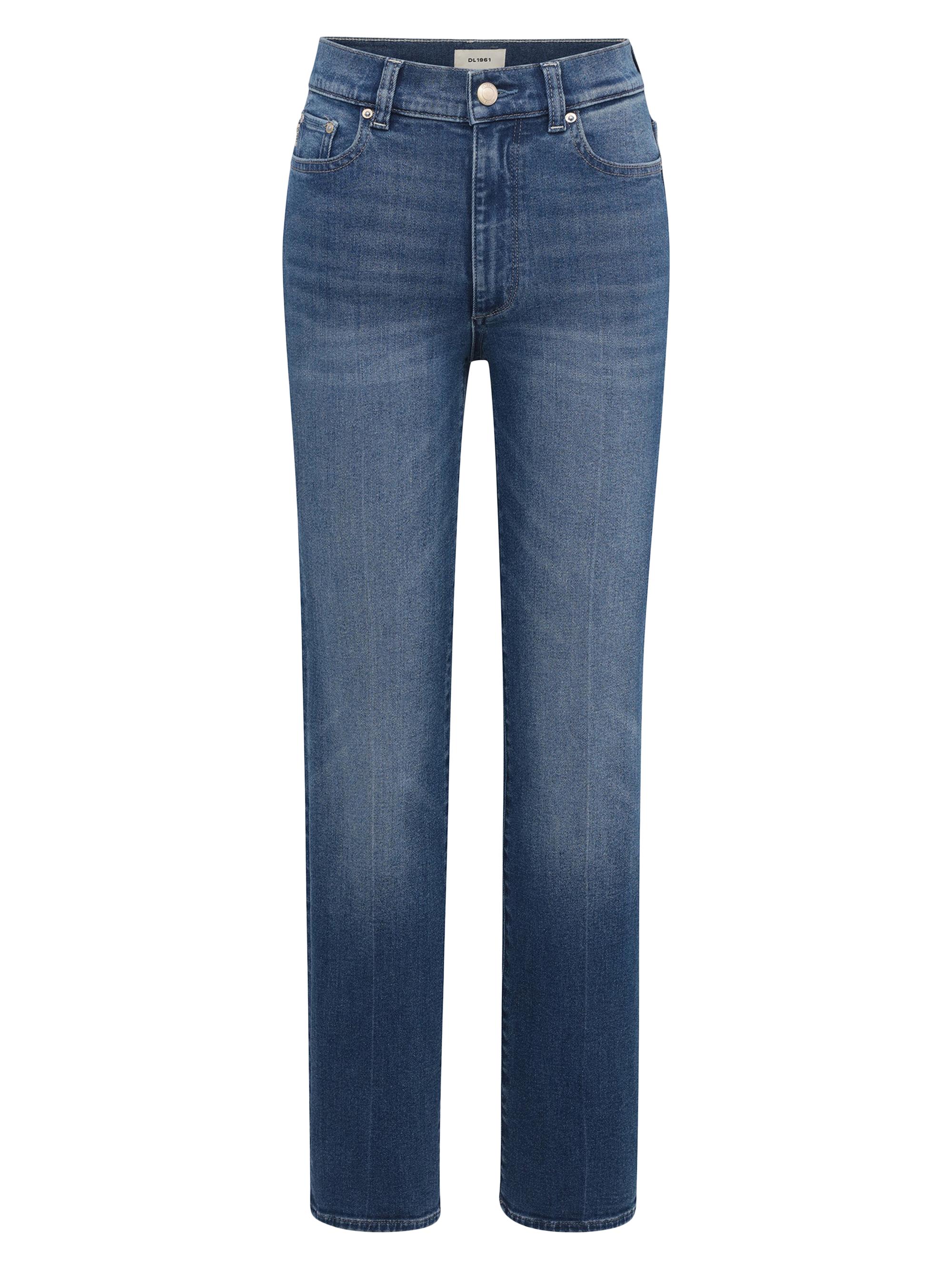 DL1961 Women's Halle Straight High Rise Instasculpt Jeans - Oceanside