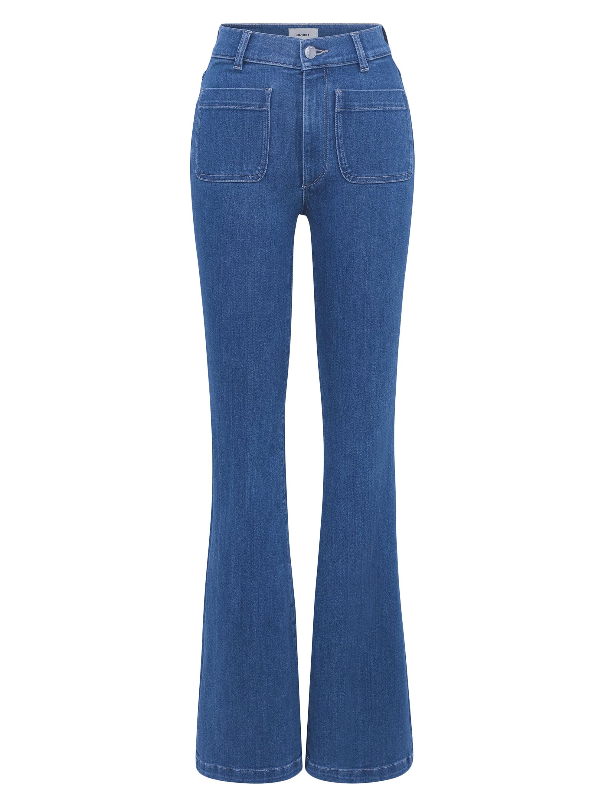 DL1961 Women's Bridget Boot High Rise Instasculpt Jeans - Blue Water