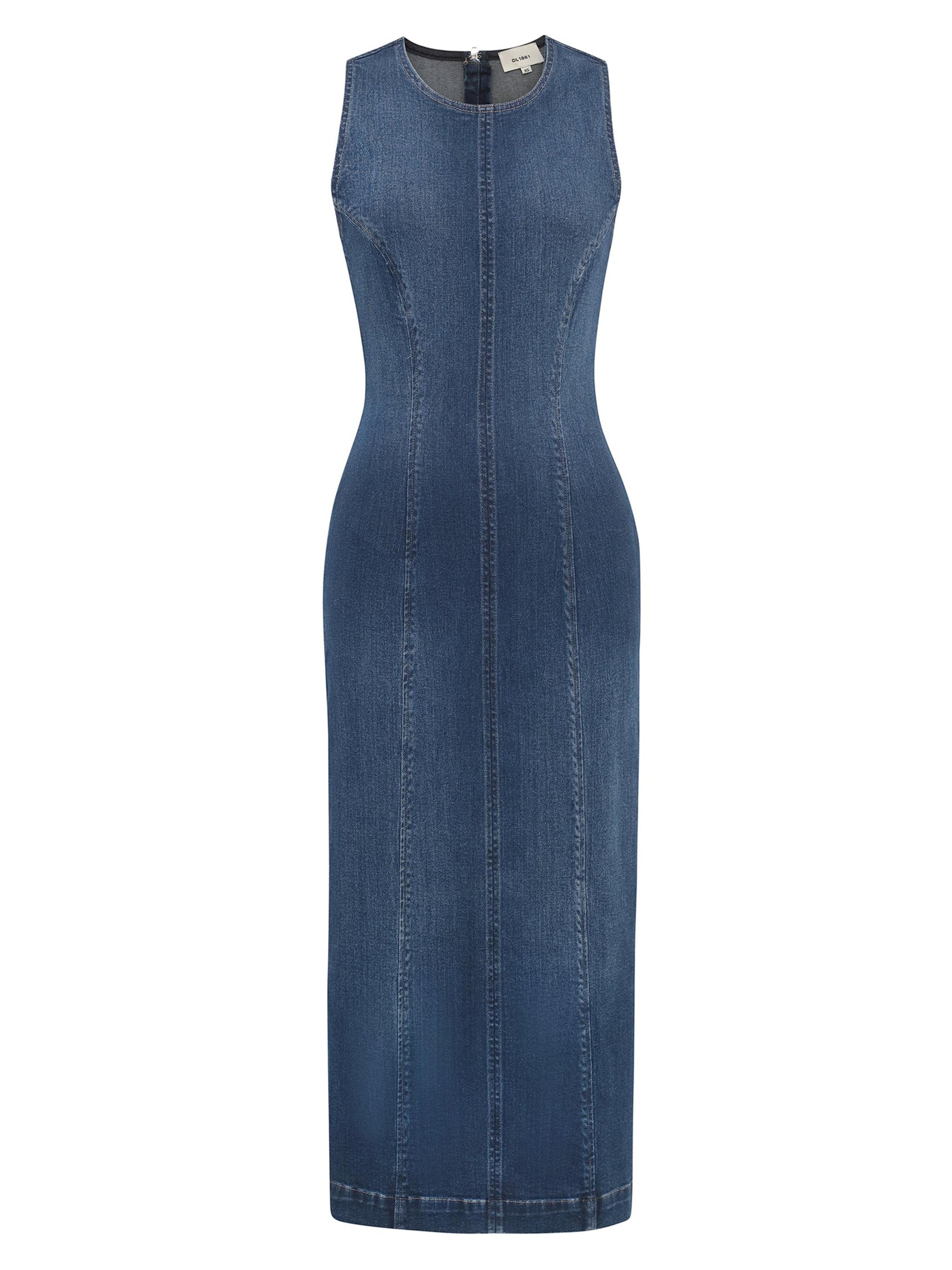 DL1961 Premium Denim Women's Esme Denim Midi Dress - Sea Front