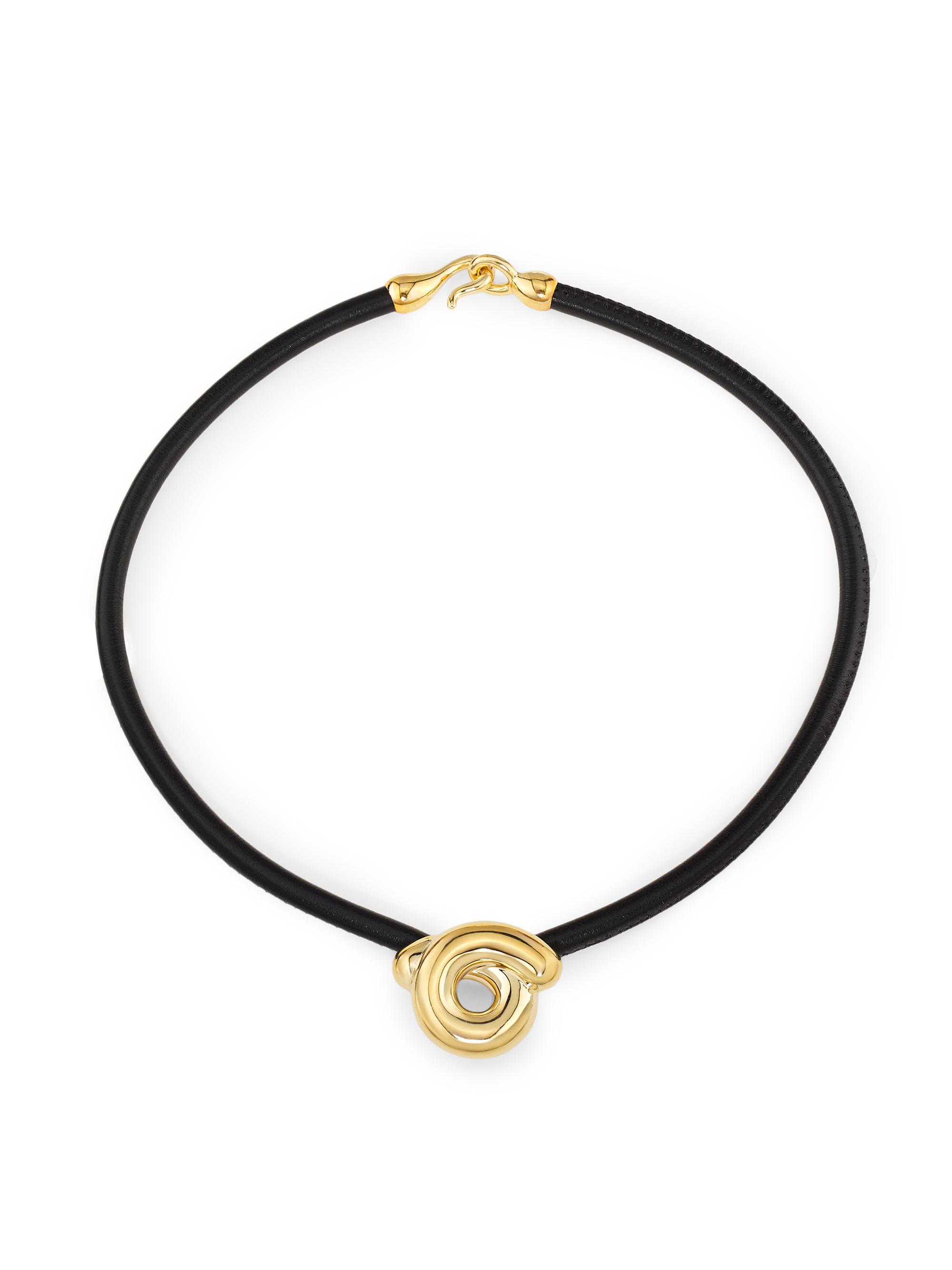 Bea Bongiasca Women's Tarallo 9K Yellow Gold & Leather Necklace - Yellow Gold
