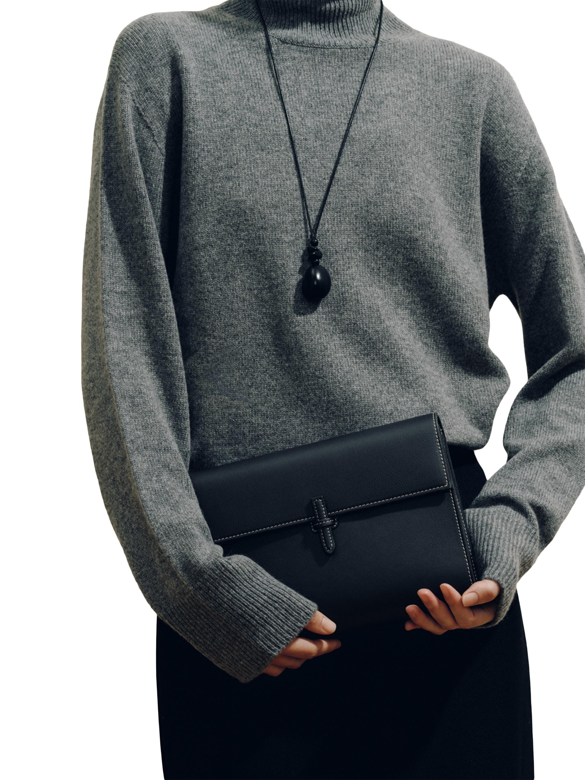 Large Soft Leather Clutch